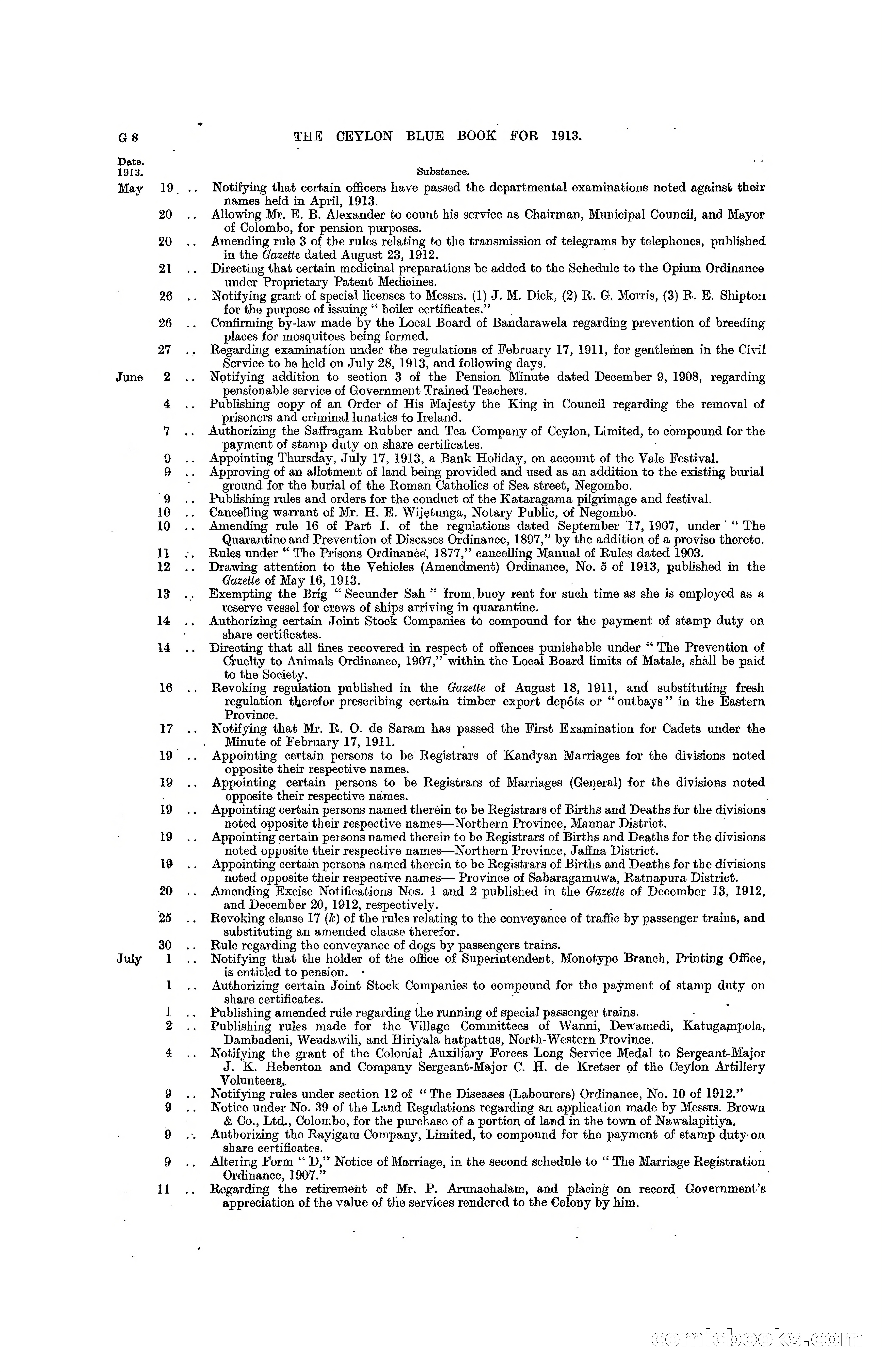 The Ceylon Blue Book, 1913 — page 202 of 398