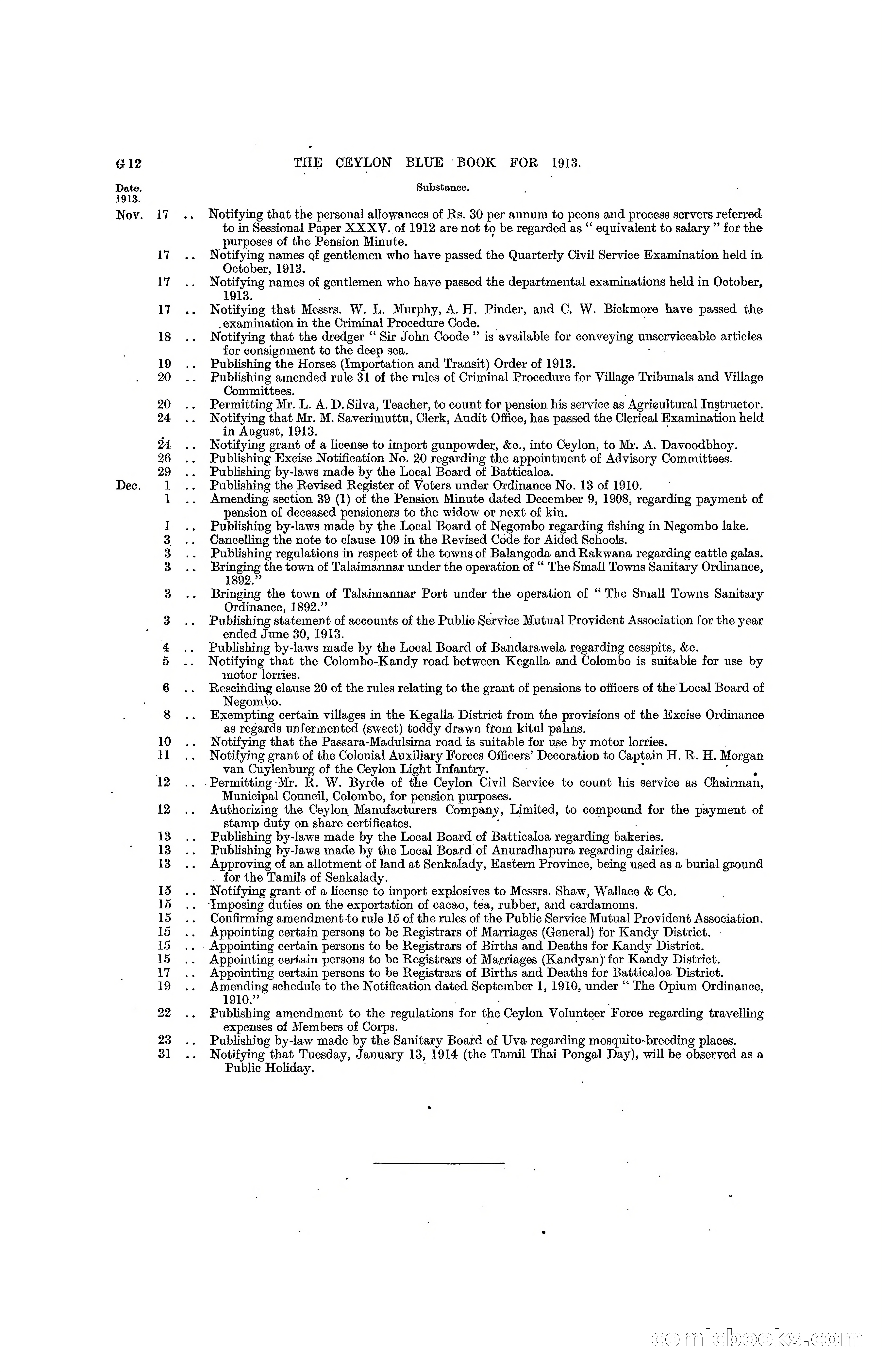 The Ceylon Blue Book, 1913 — page 206 of 398