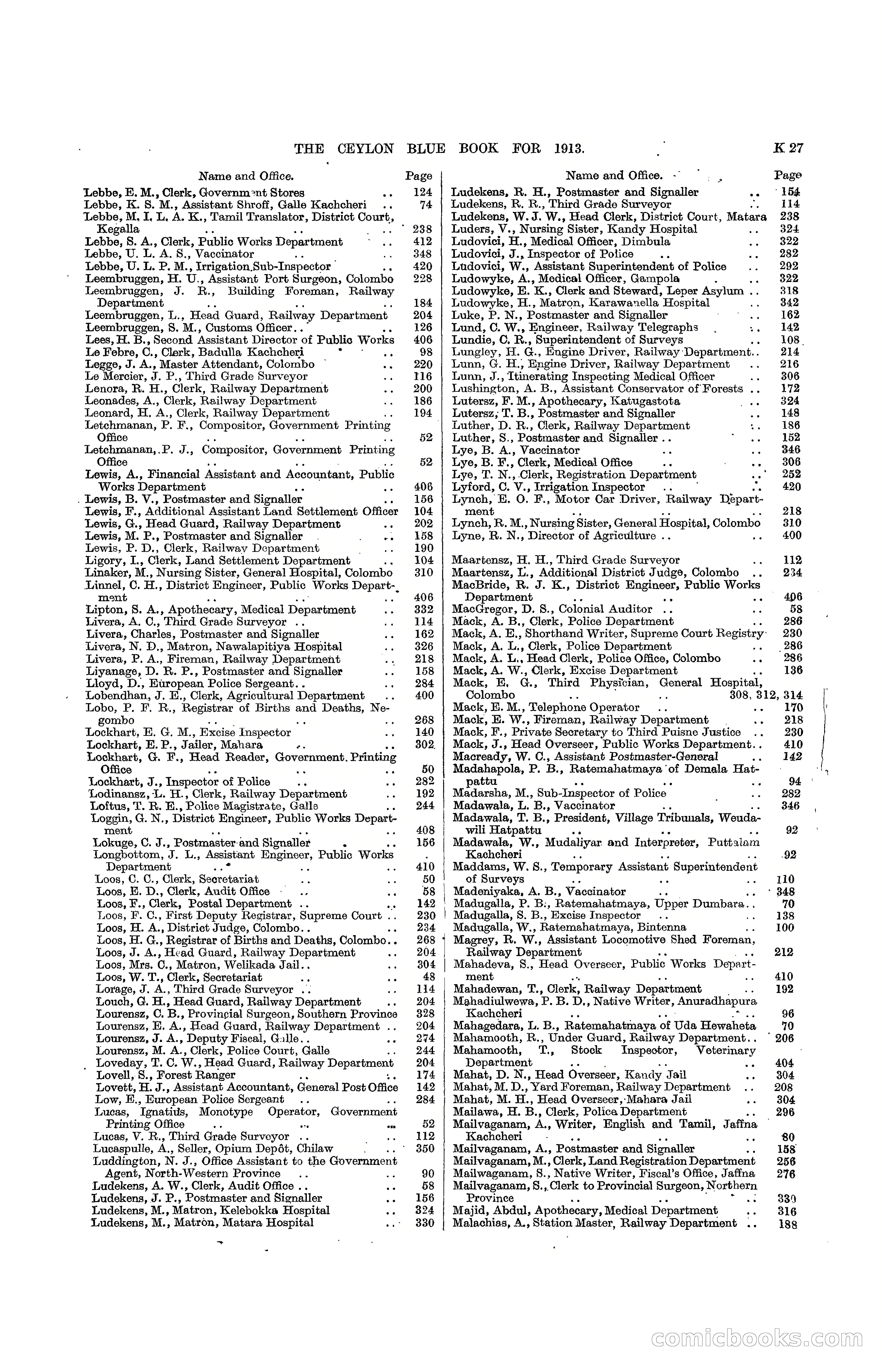 The Ceylon Blue Book, 1913 — page 247 of 398