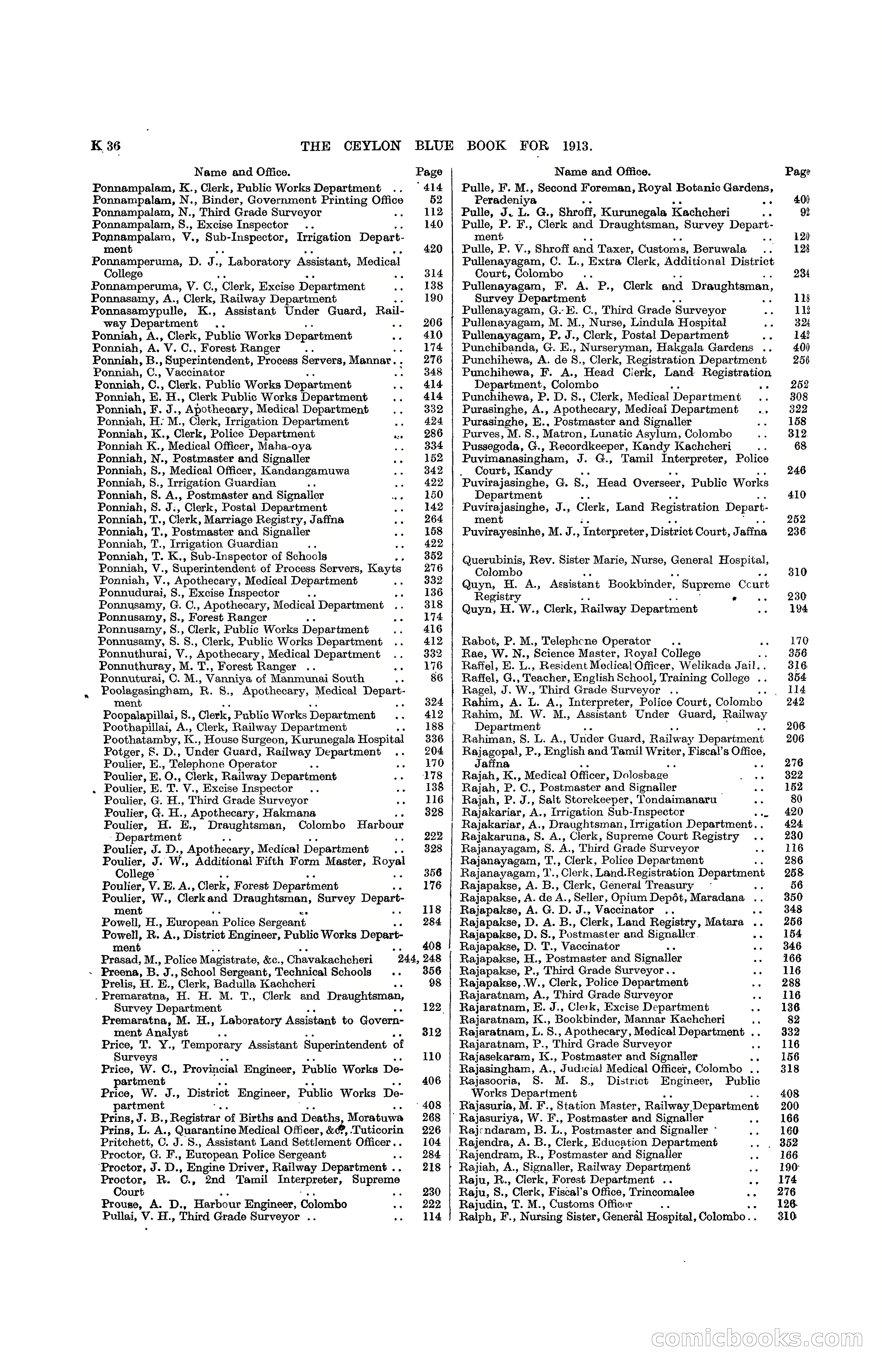 The Ceylon Blue Book, 1913 — page 256 of 398