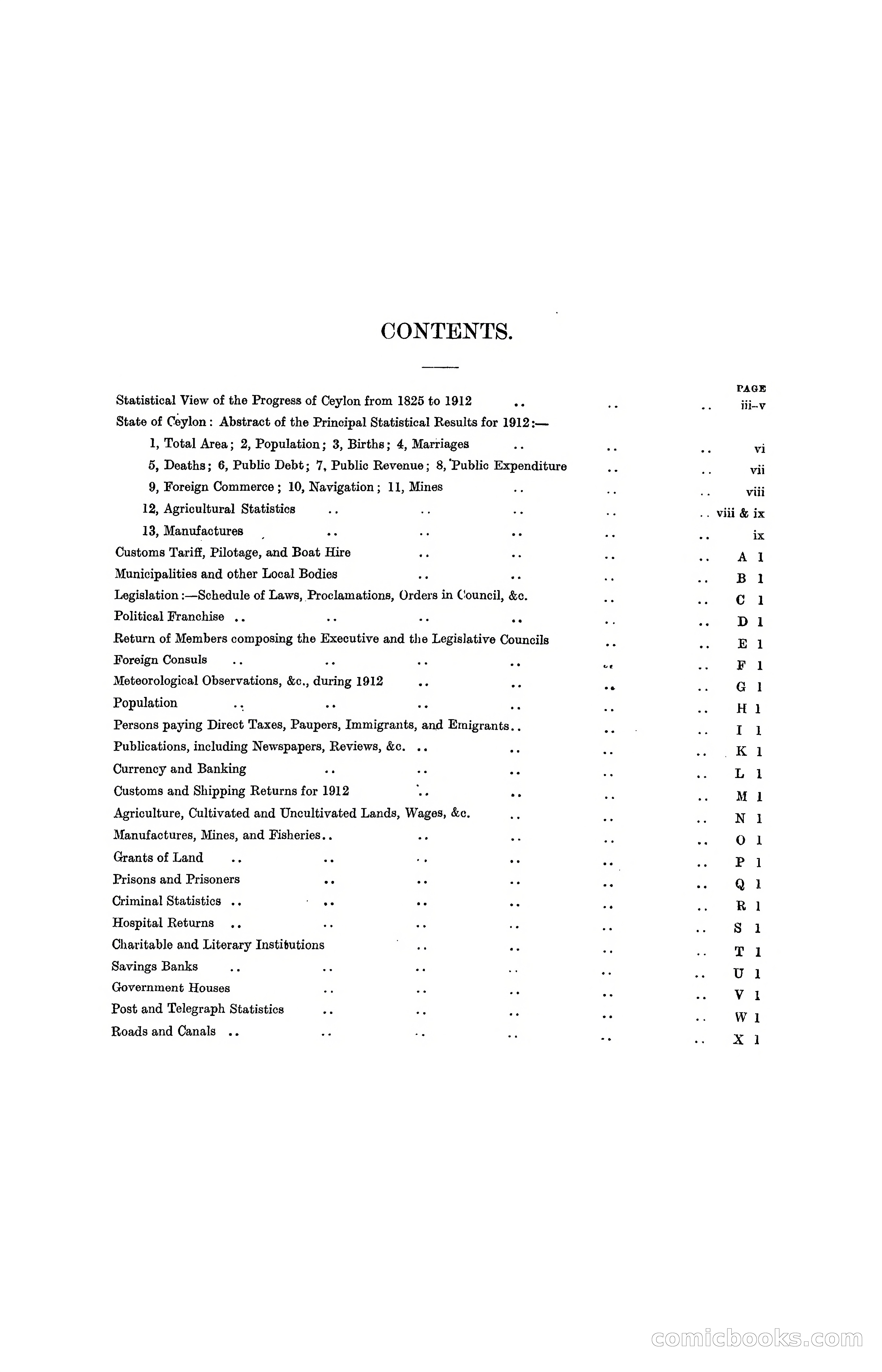 The Ceylon Blue Book, 1912 Supplementary — page 7 of 400