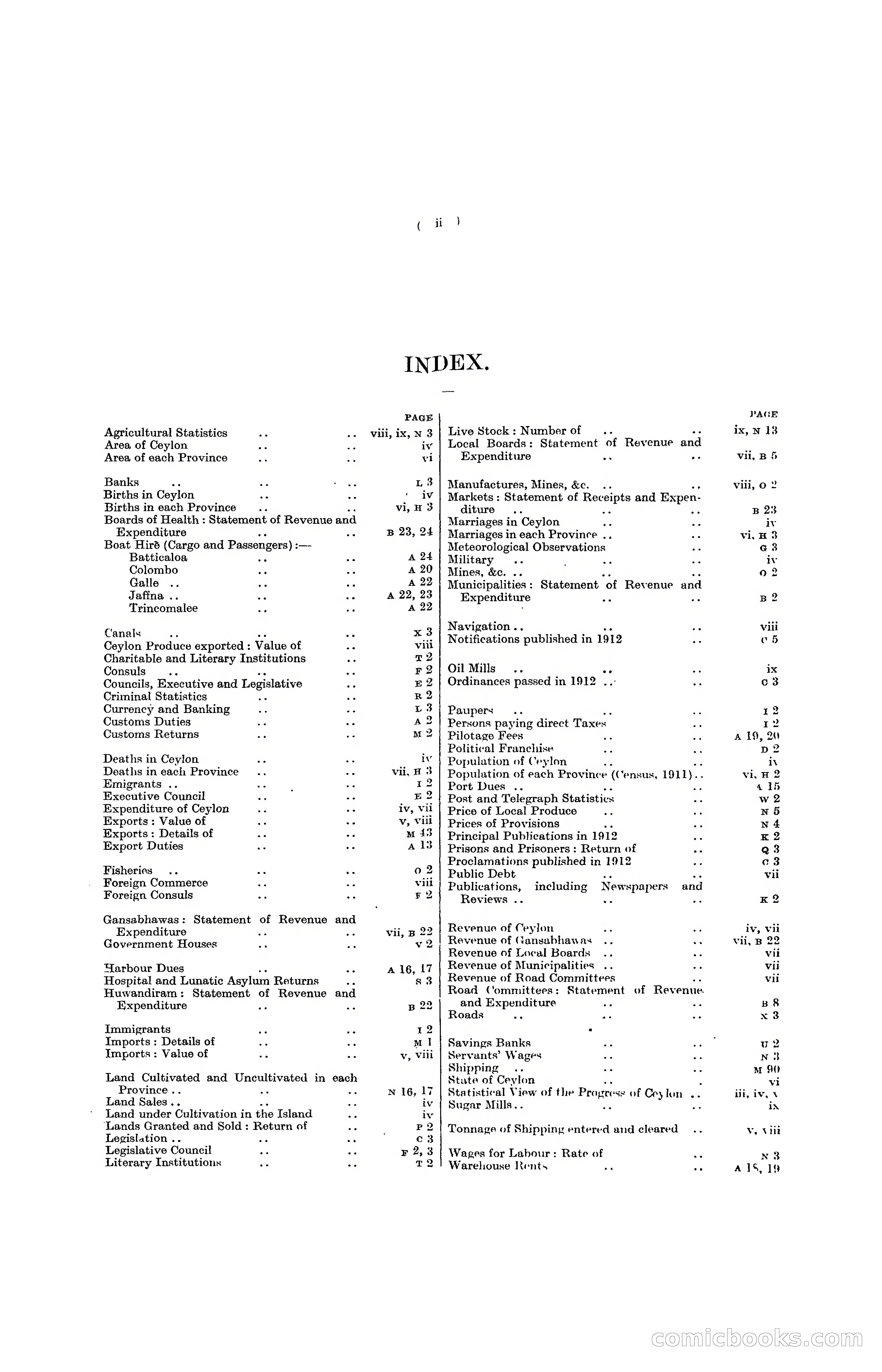 The Ceylon Blue Book, 1912 Supplementary — page 8 of 400