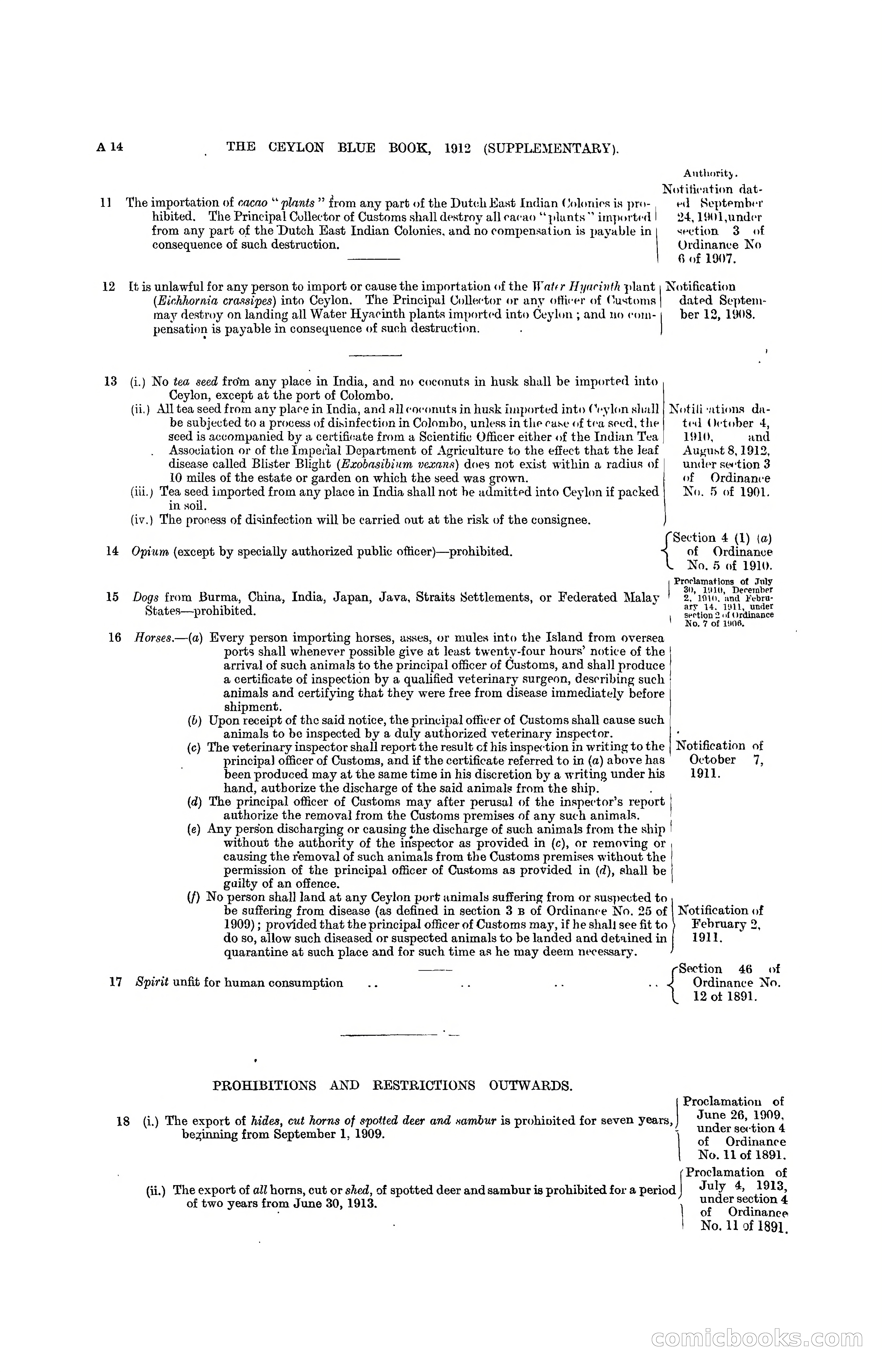 The Ceylon Blue Book, 1912 Supplementary — page 32 of 400