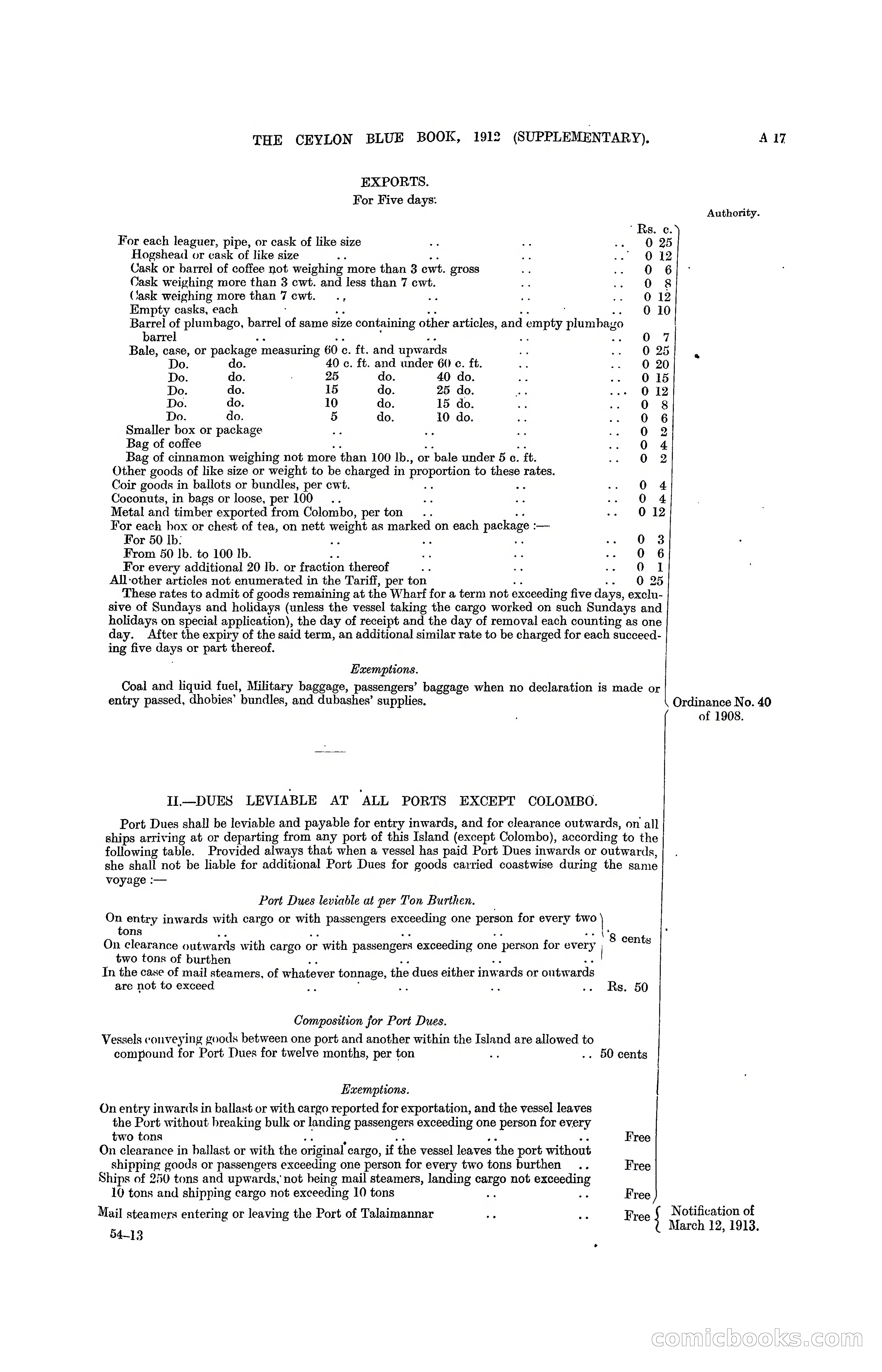 The Ceylon Blue Book, 1912 Supplementary — page 35 of 400