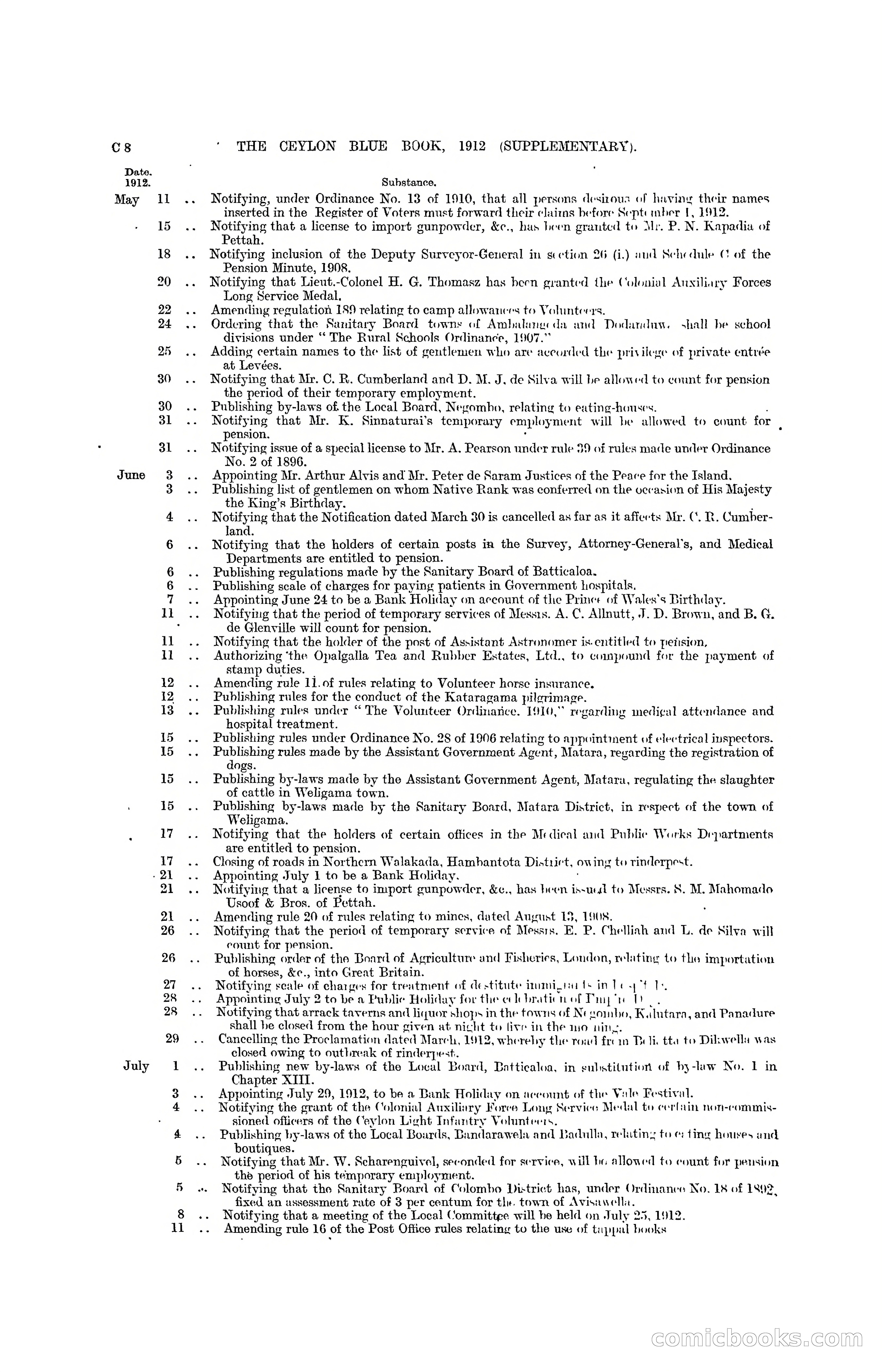 The Ceylon Blue Book, 1912 Supplementary — page 76 of 400