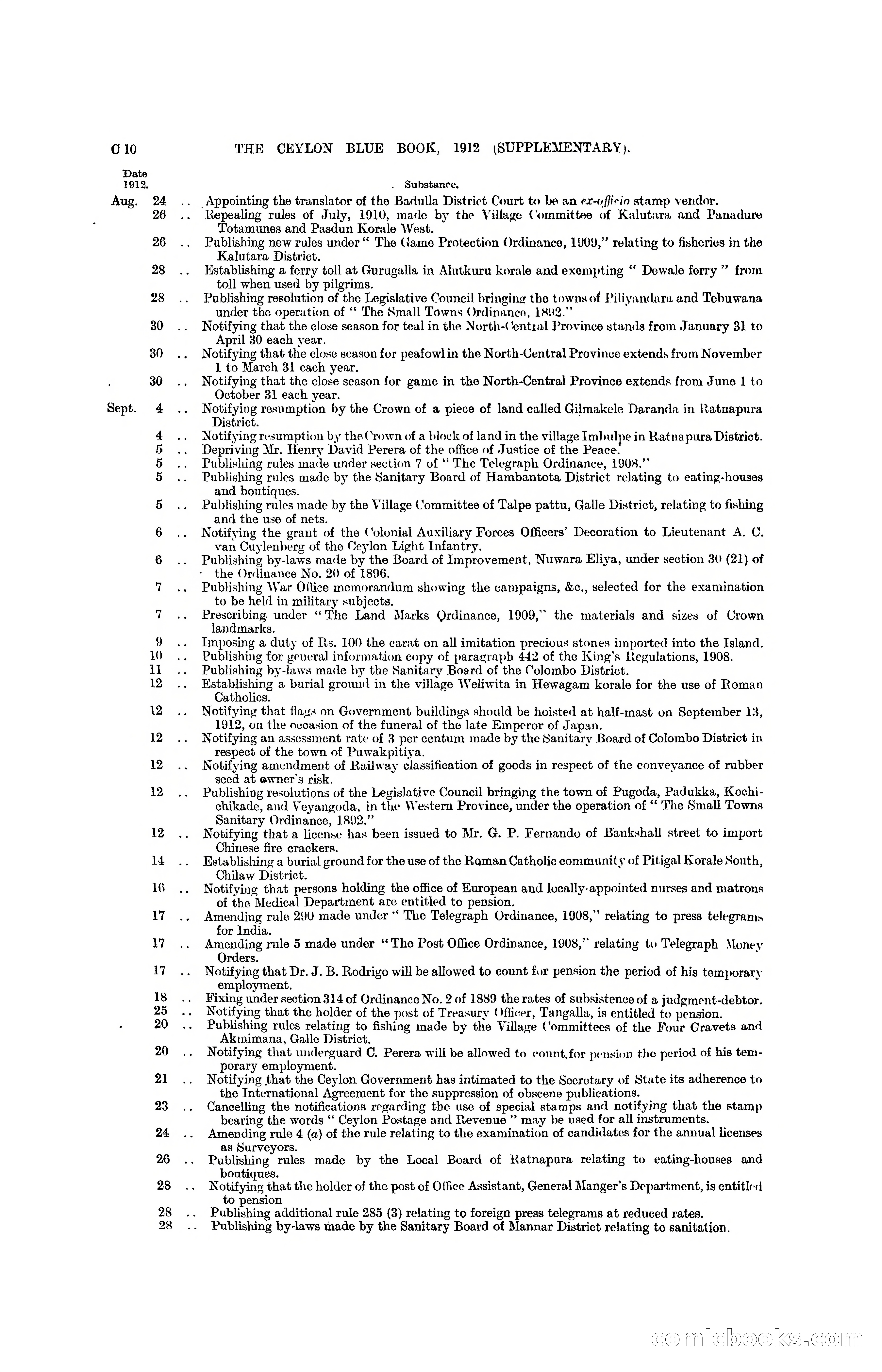 The Ceylon Blue Book, 1912 Supplementary — page 78 of 400