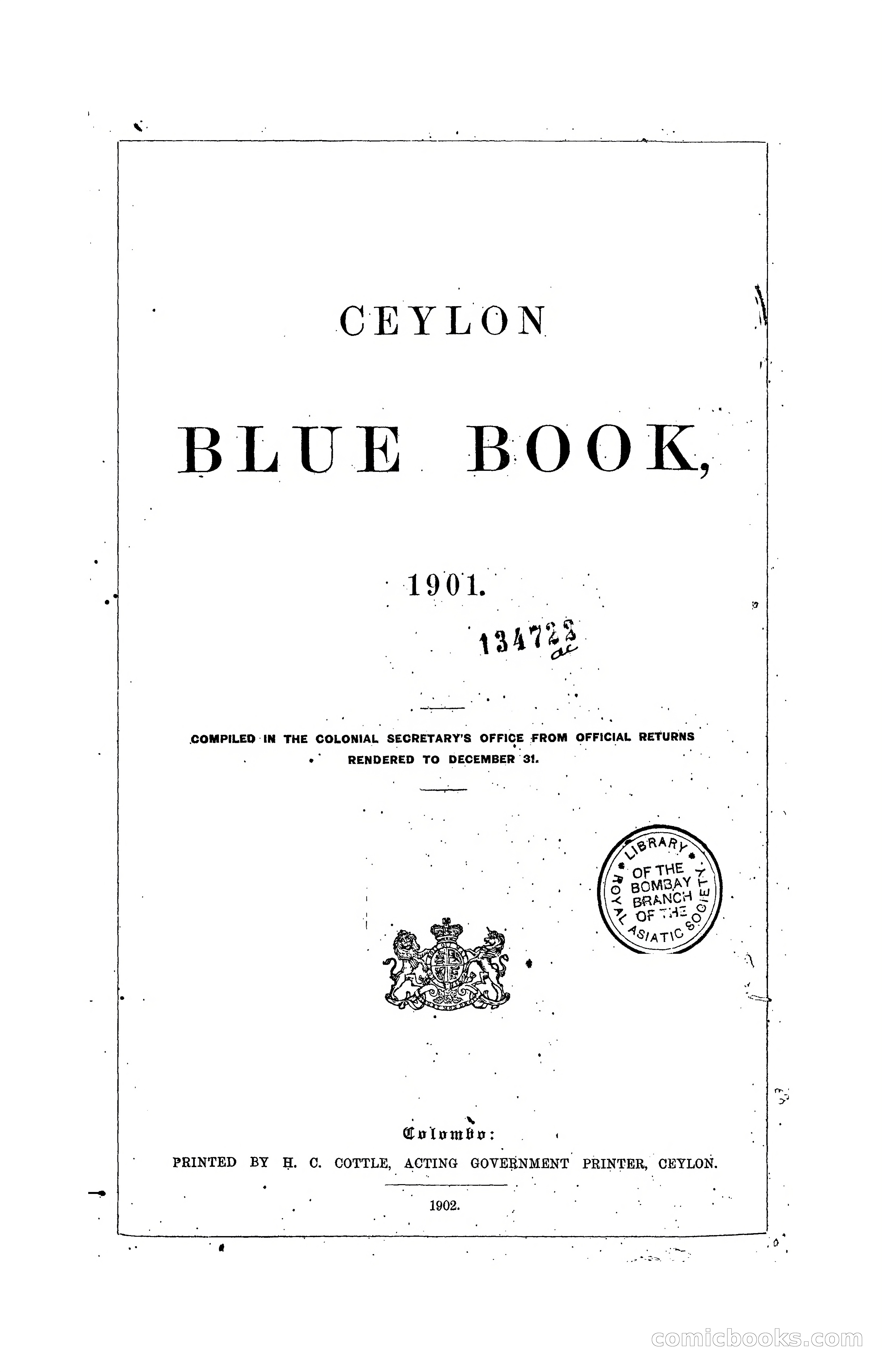 The Ceylon Blue Book, 1901 — page 3 of 400