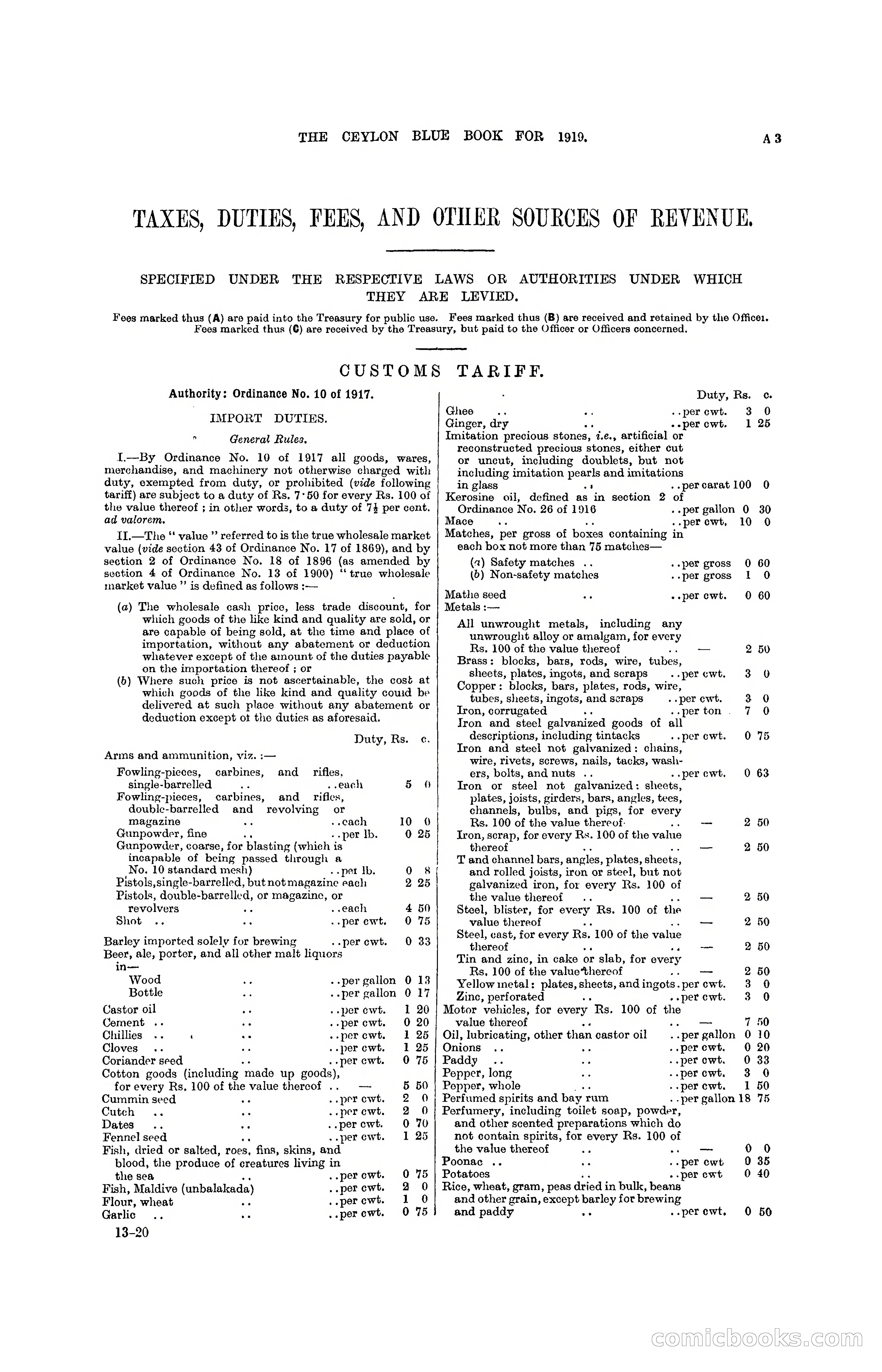 The Ceylon Blue Book, 1919 — page 17 of 396