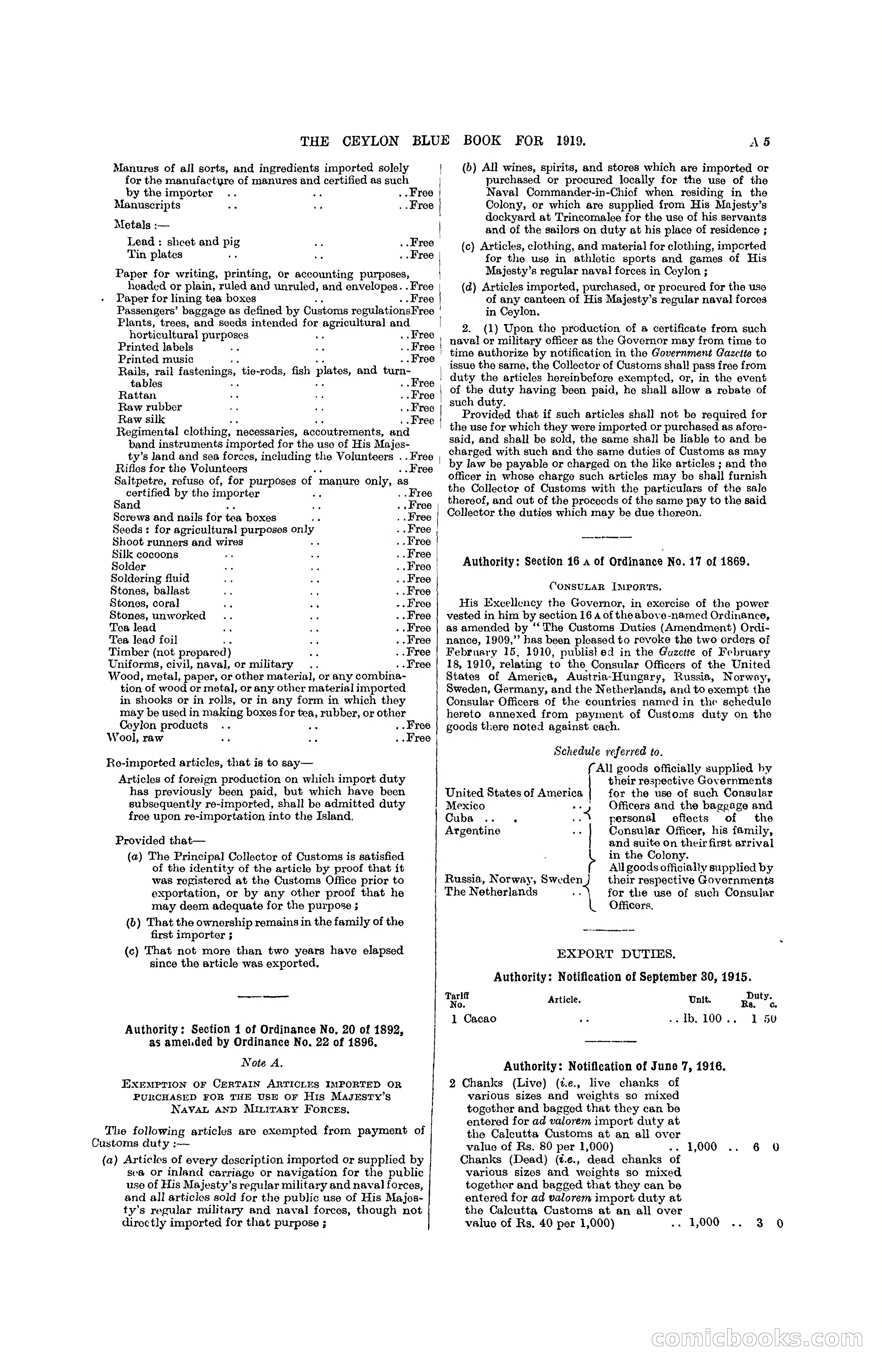 The Ceylon Blue Book, 1919 — page 19 of 396