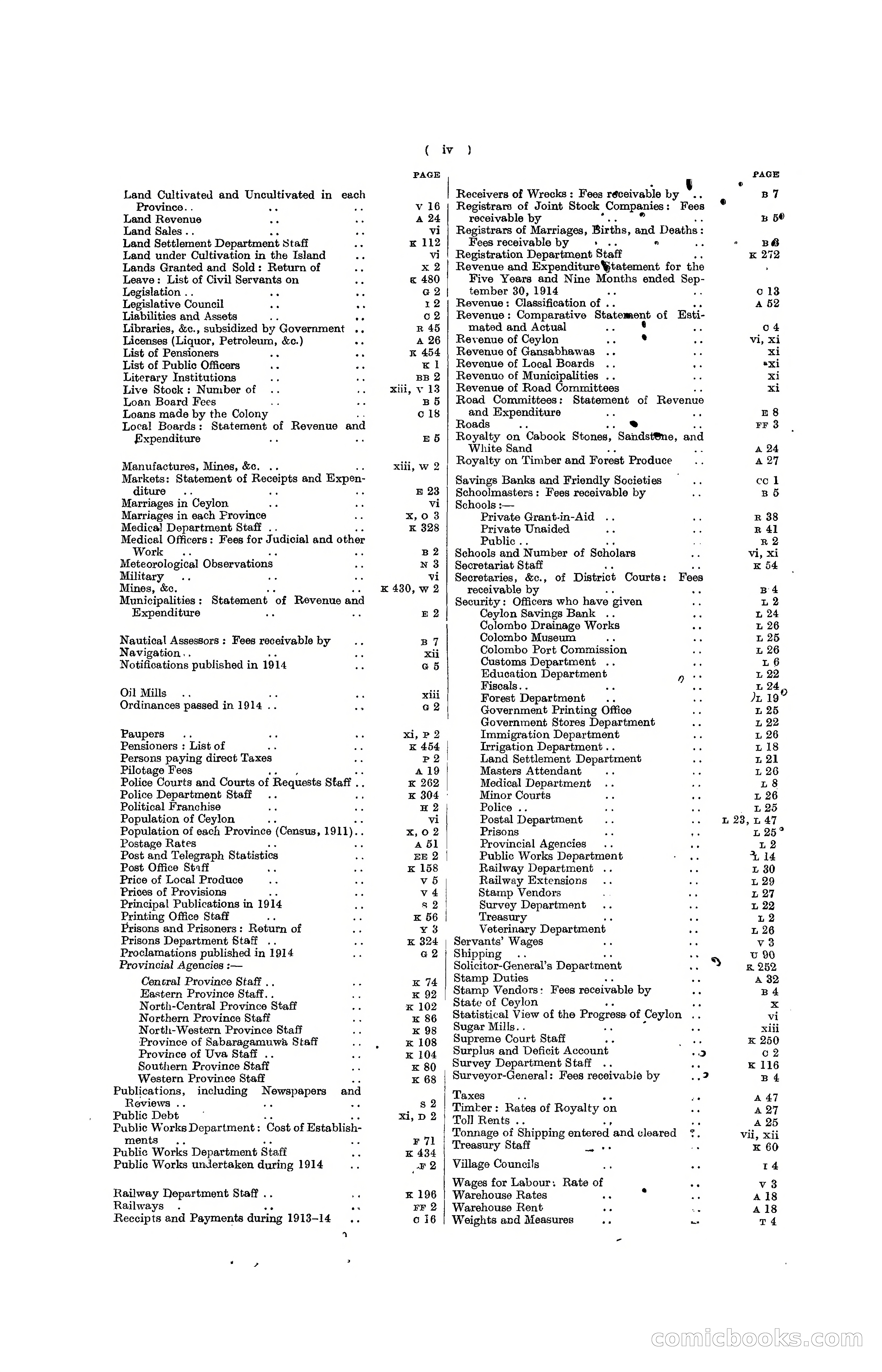 The Ceylon Blue Book, 1914 — page 6 of 398