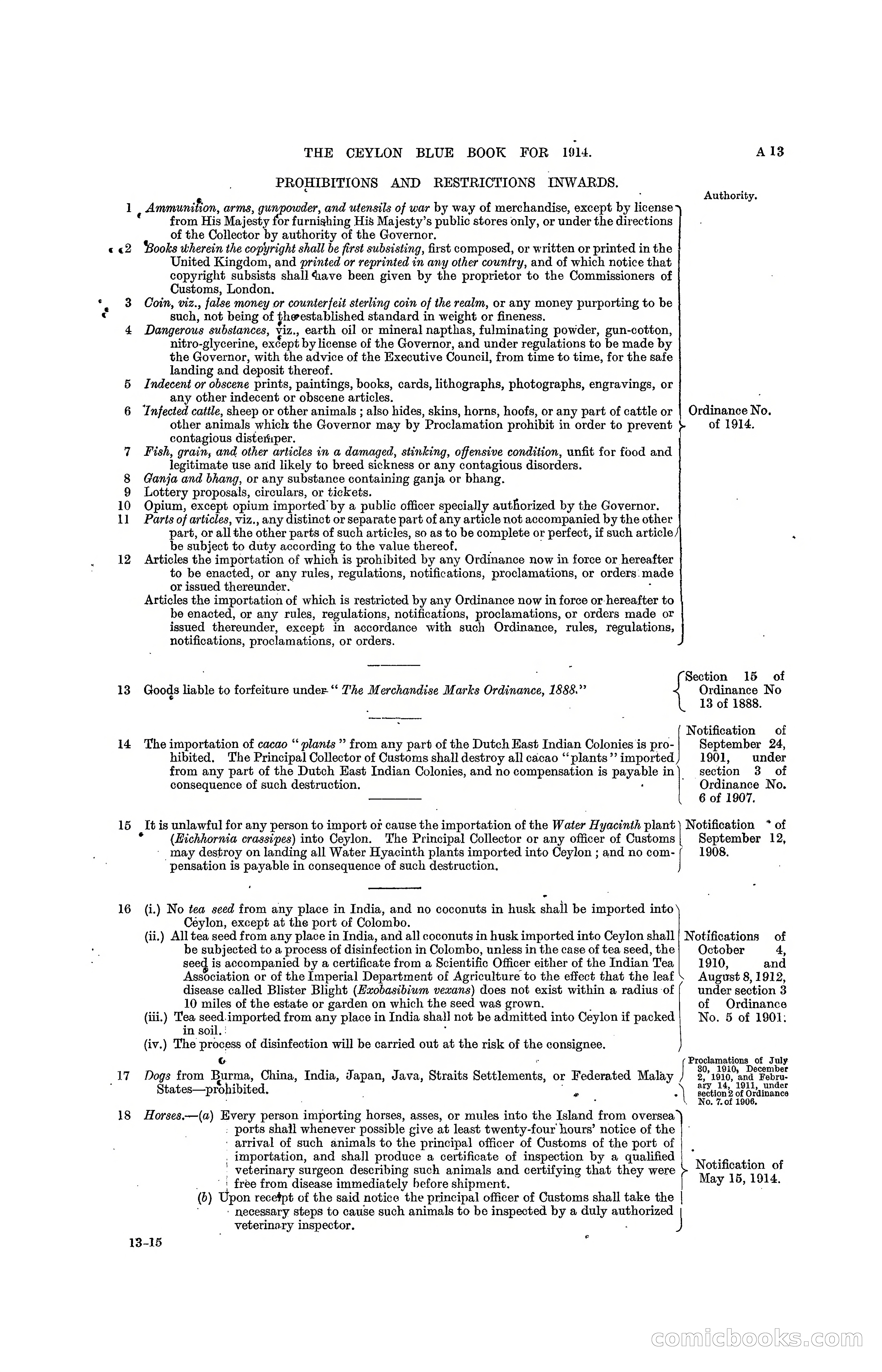 The Ceylon Blue Book, 1914 — page 31 of 398