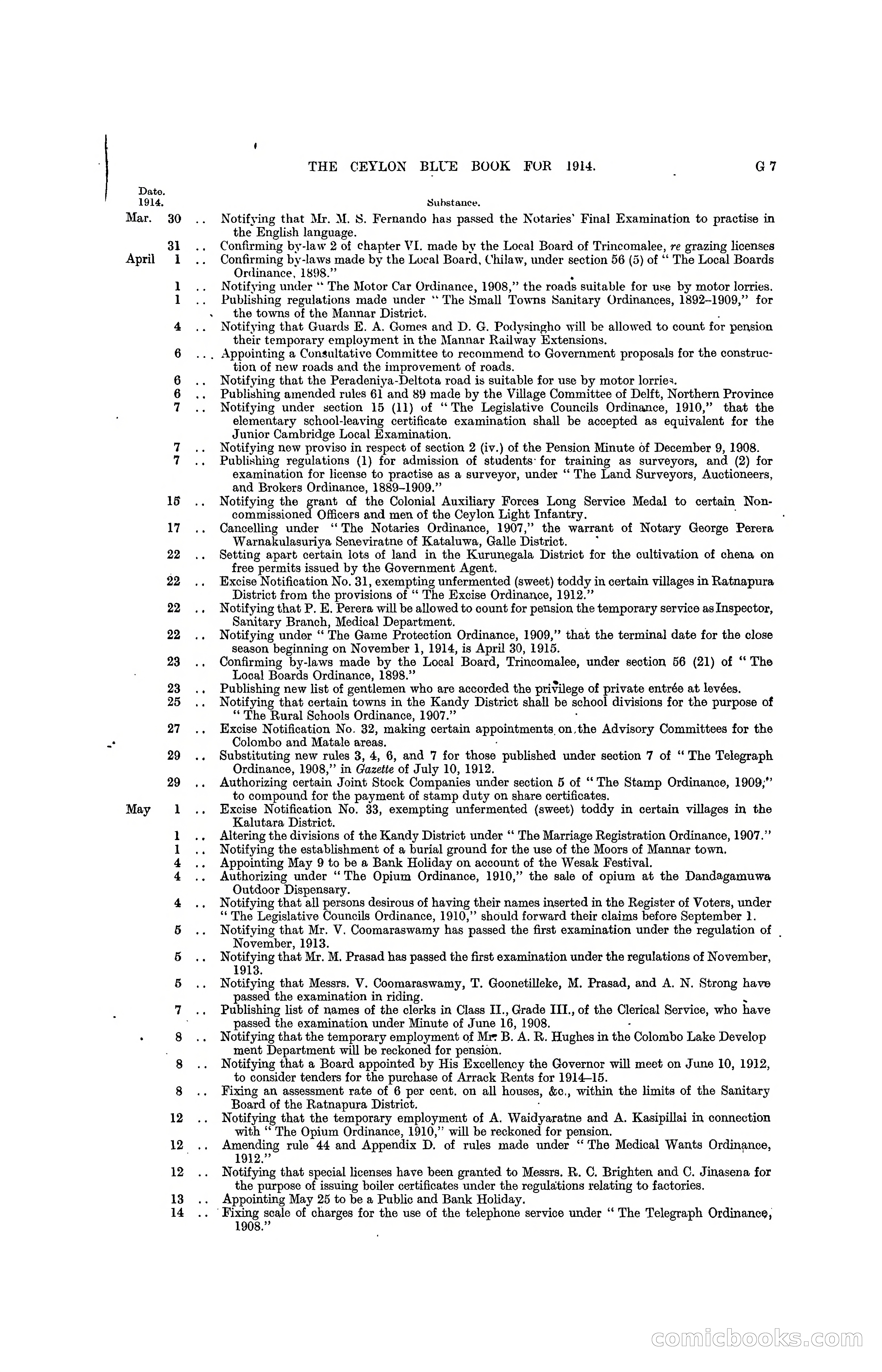 The Ceylon Blue Book, 1914 — page 225 of 398