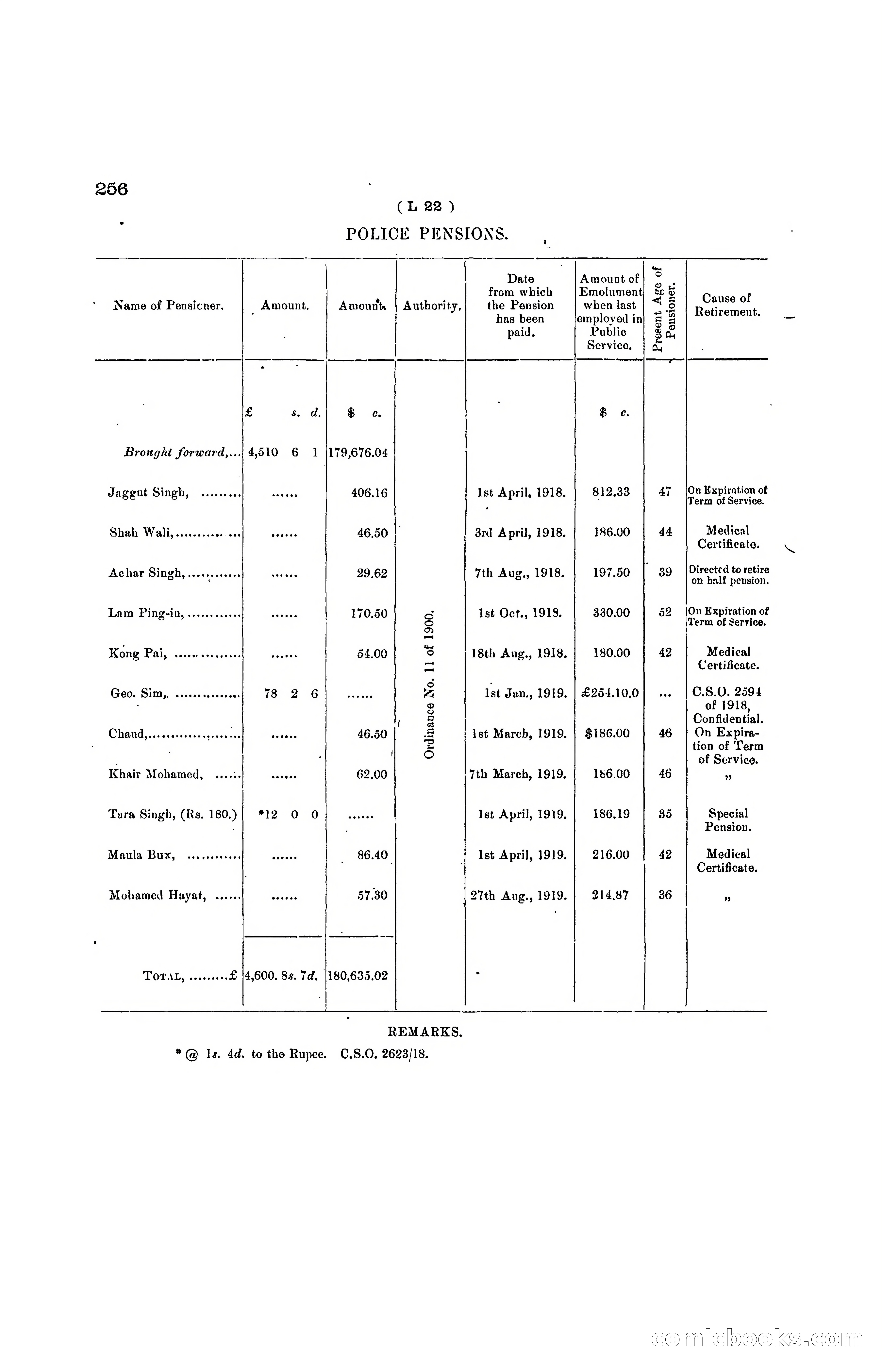 Hong Kong Blue Book for the Year, 1919 — page 252 of 367