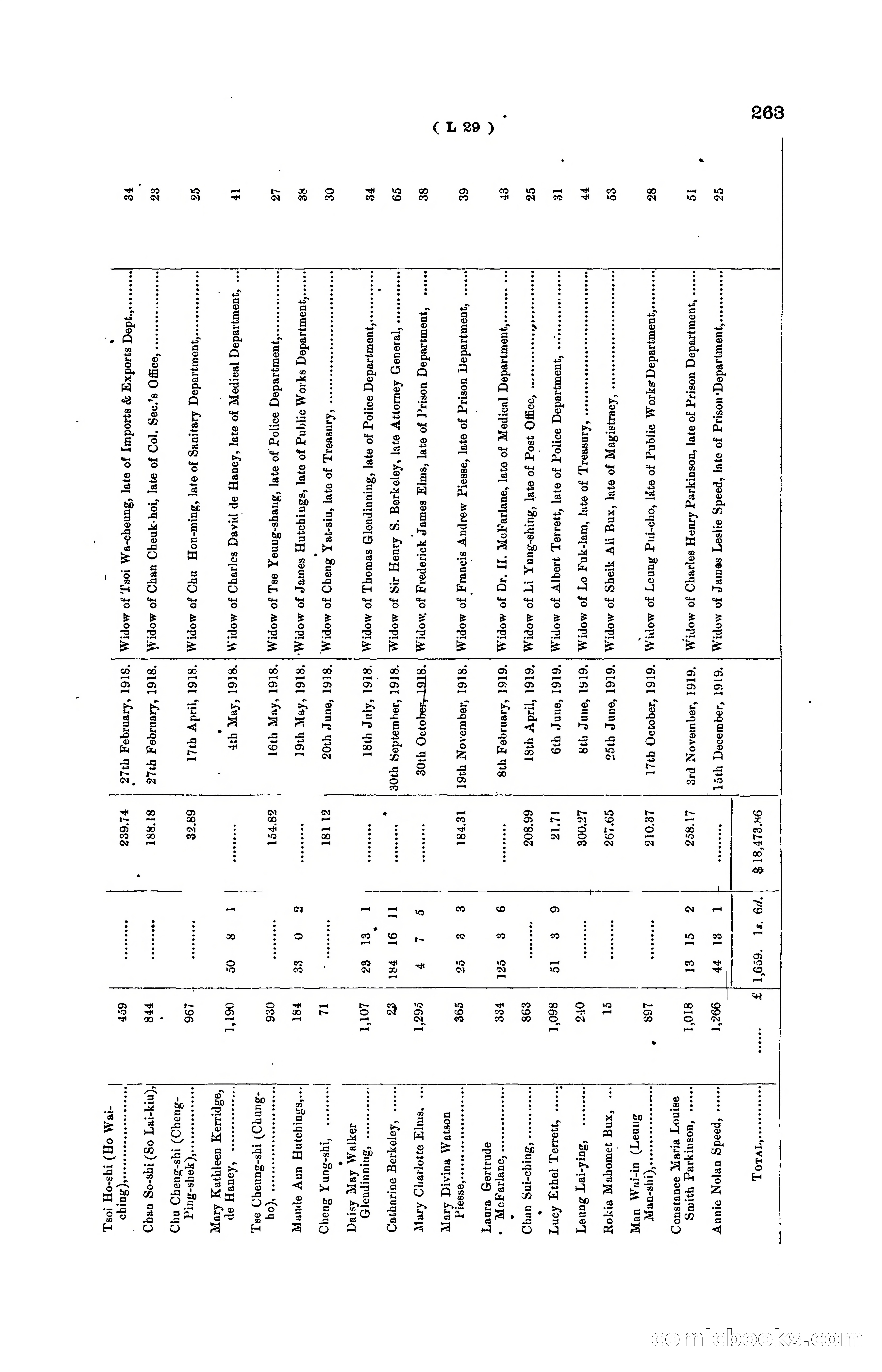 Hong Kong Blue Book for the Year, 1919 — page 259 of 367