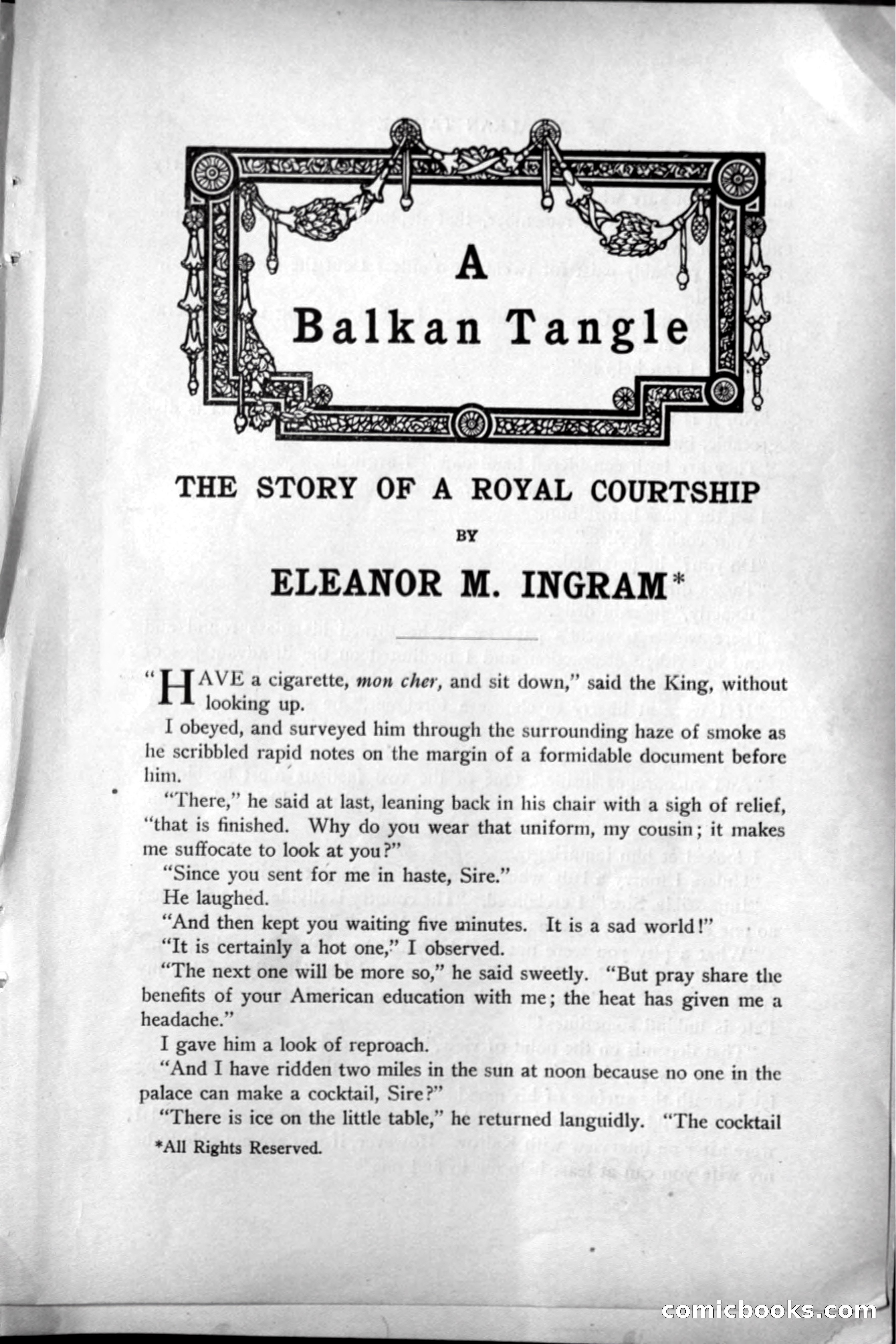 A Balkan Tangle: The Story of a Royal Courtship
