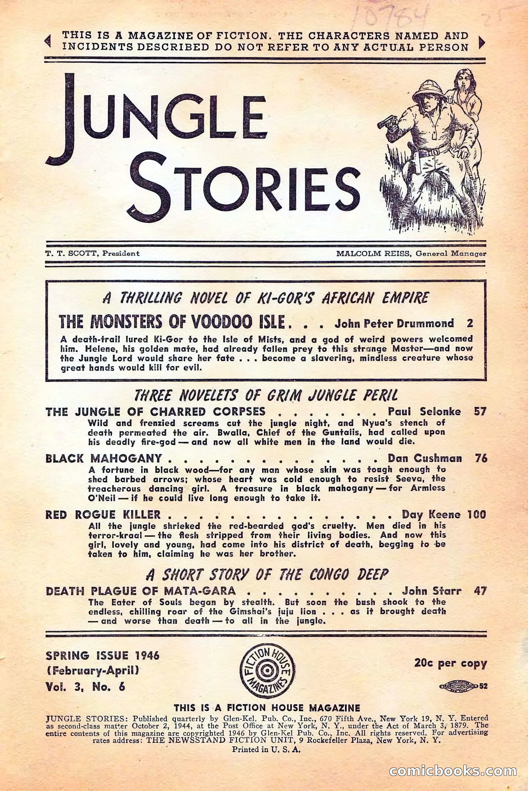 Jungle Stories, Spring 1946 — page 3 of 132