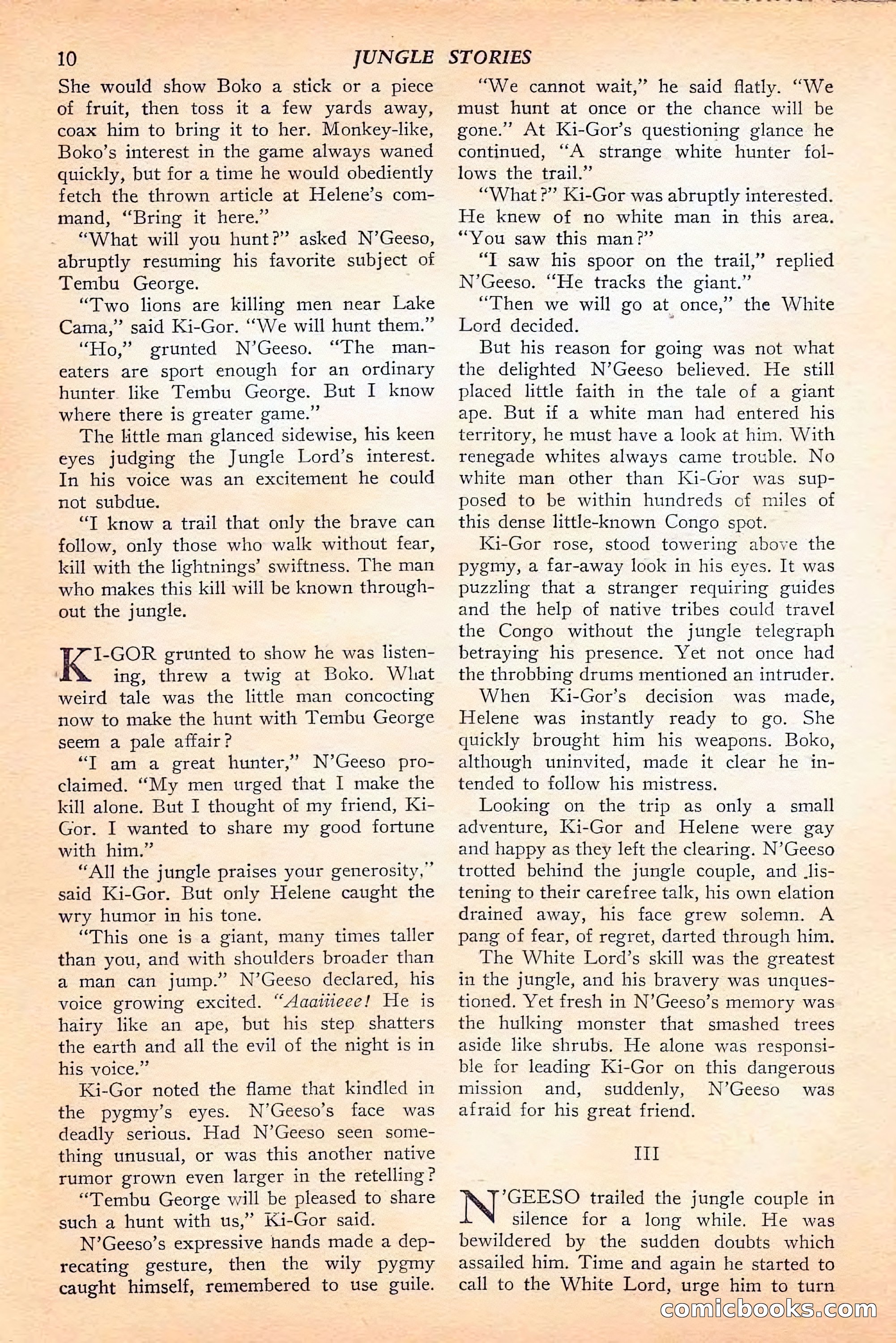 Jungle Stories, Spring 1946 — page 12 of 132