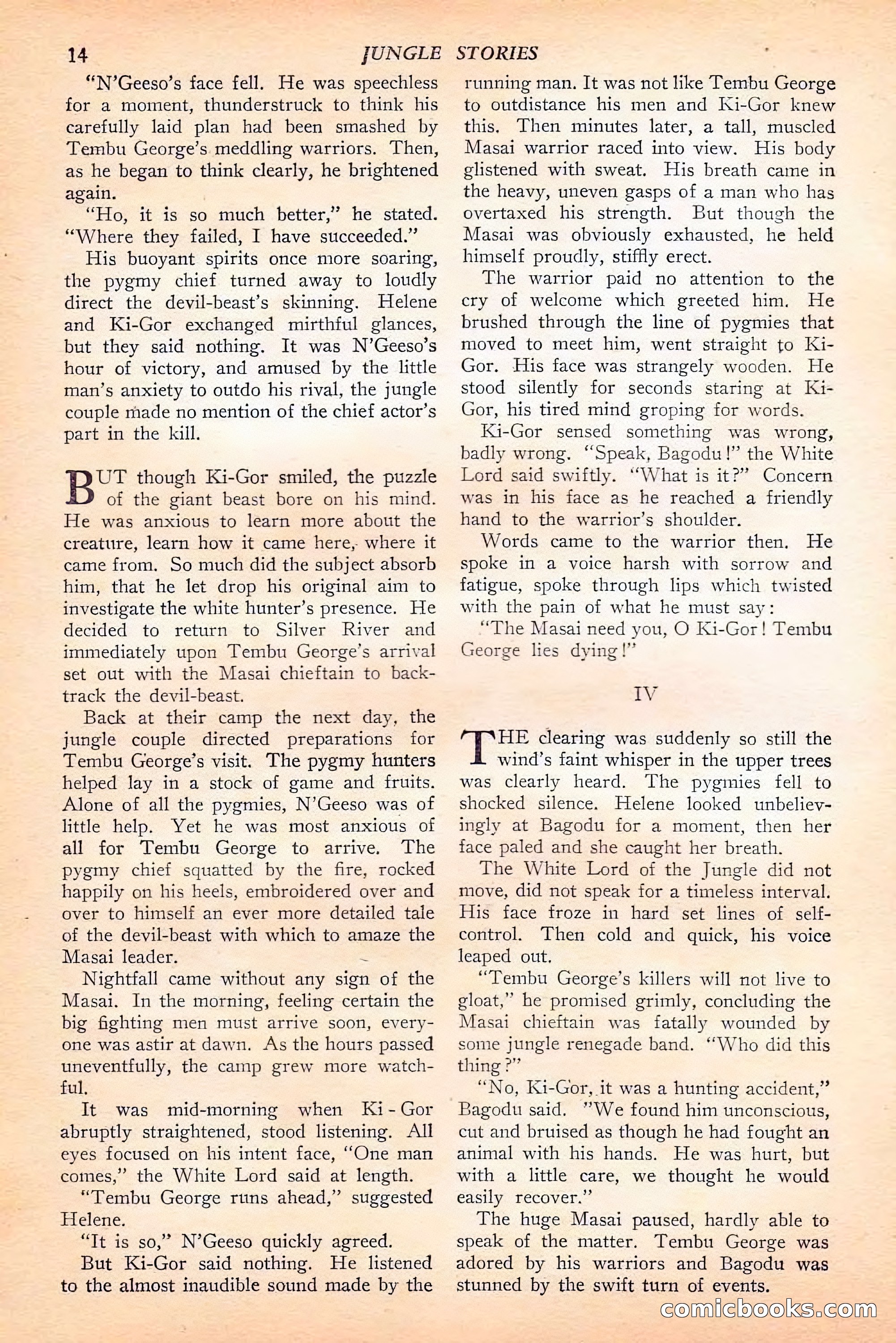 Jungle Stories, Spring 1946 — page 16 of 132