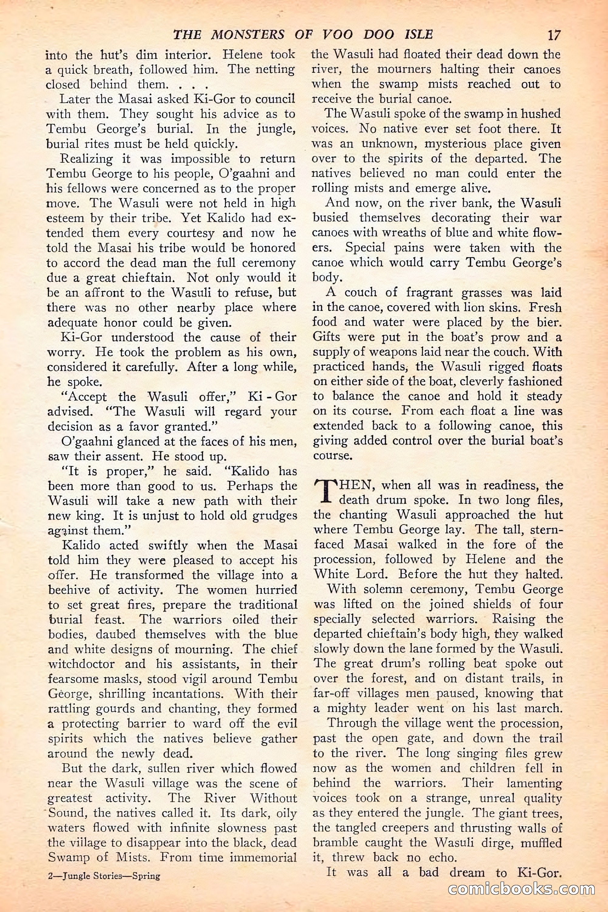 Jungle Stories, Spring 1946 — page 19 of 132