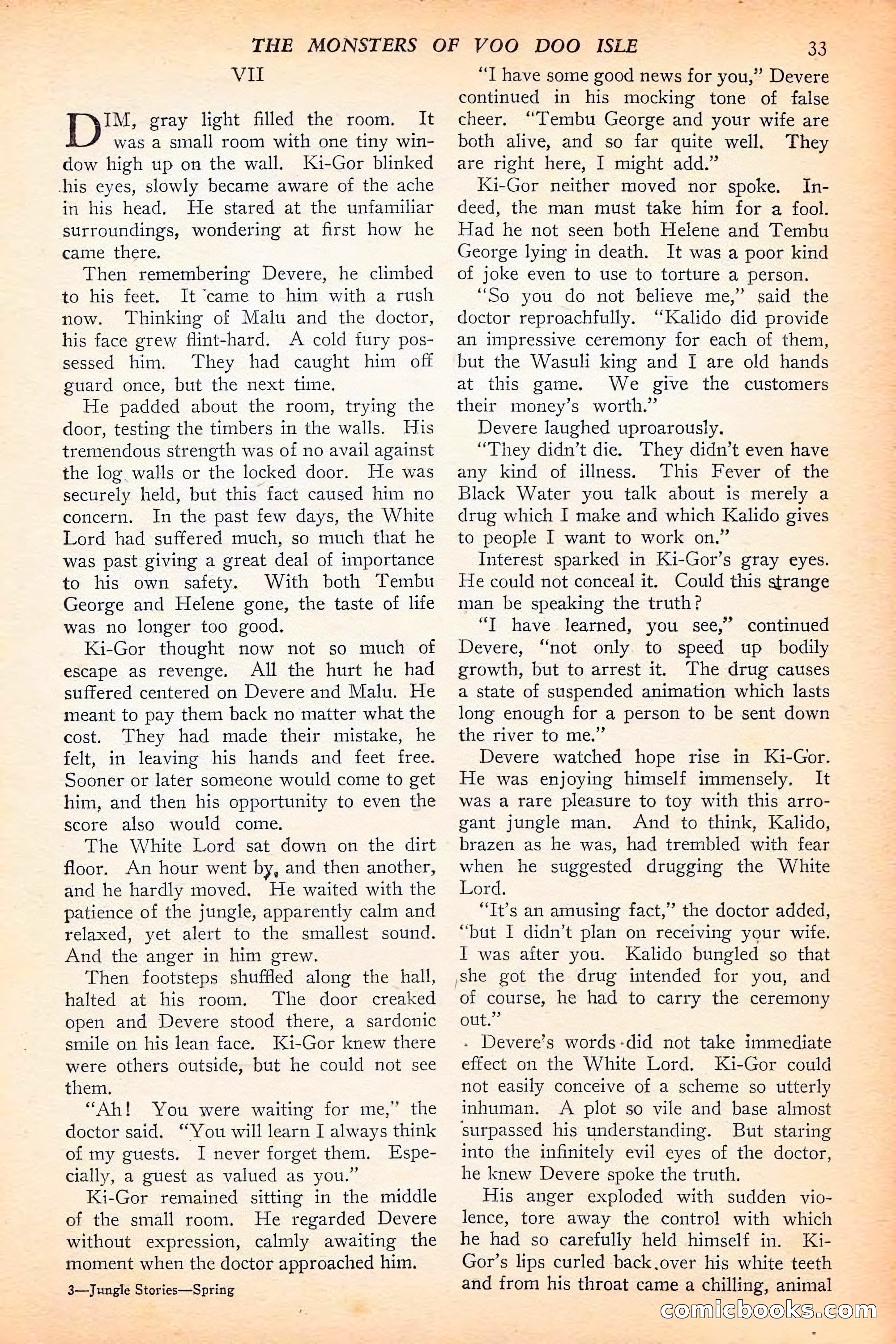 Jungle Stories, Spring 1946 — page 35 of 132
