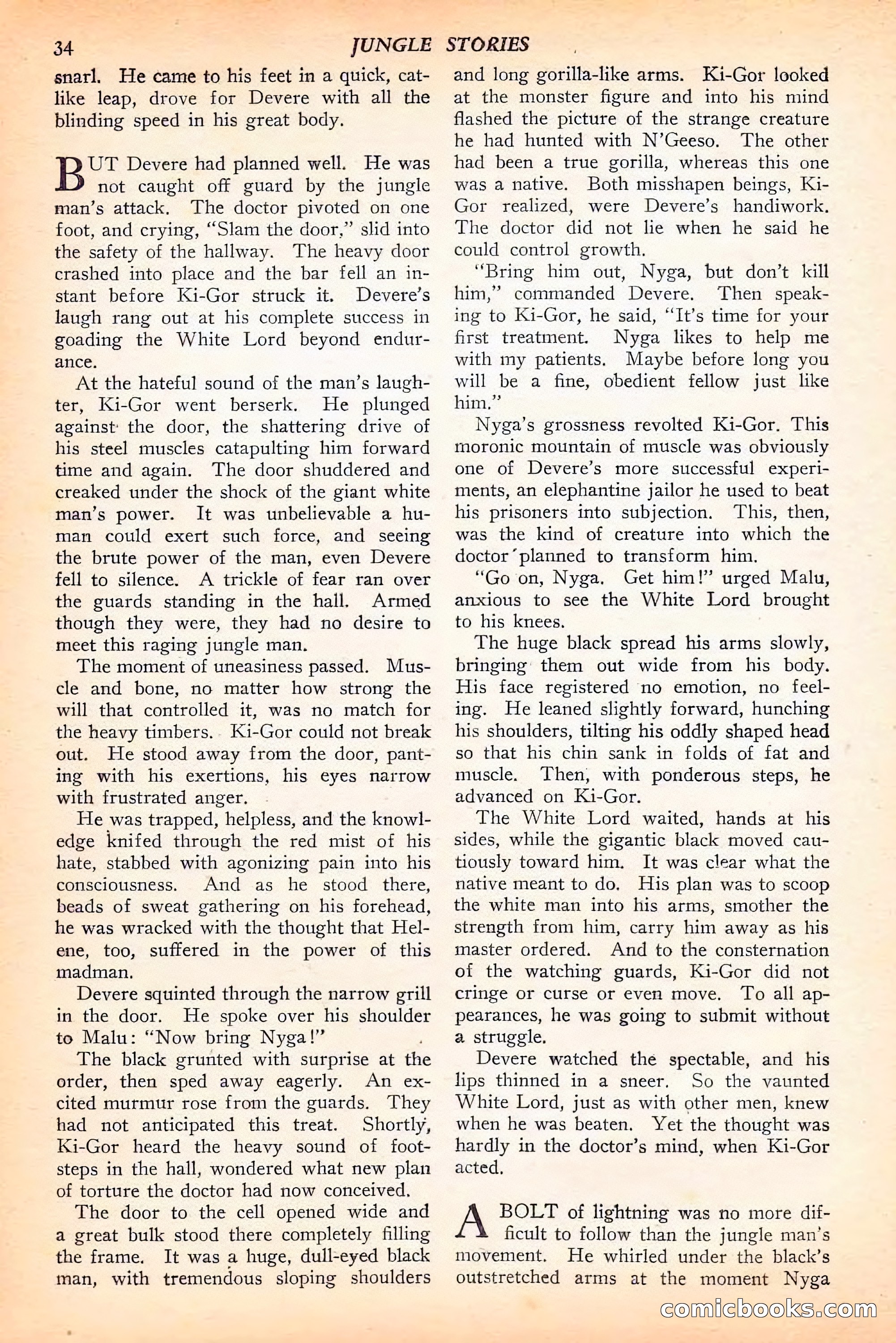 Jungle Stories, Spring 1946 — page 36 of 132
