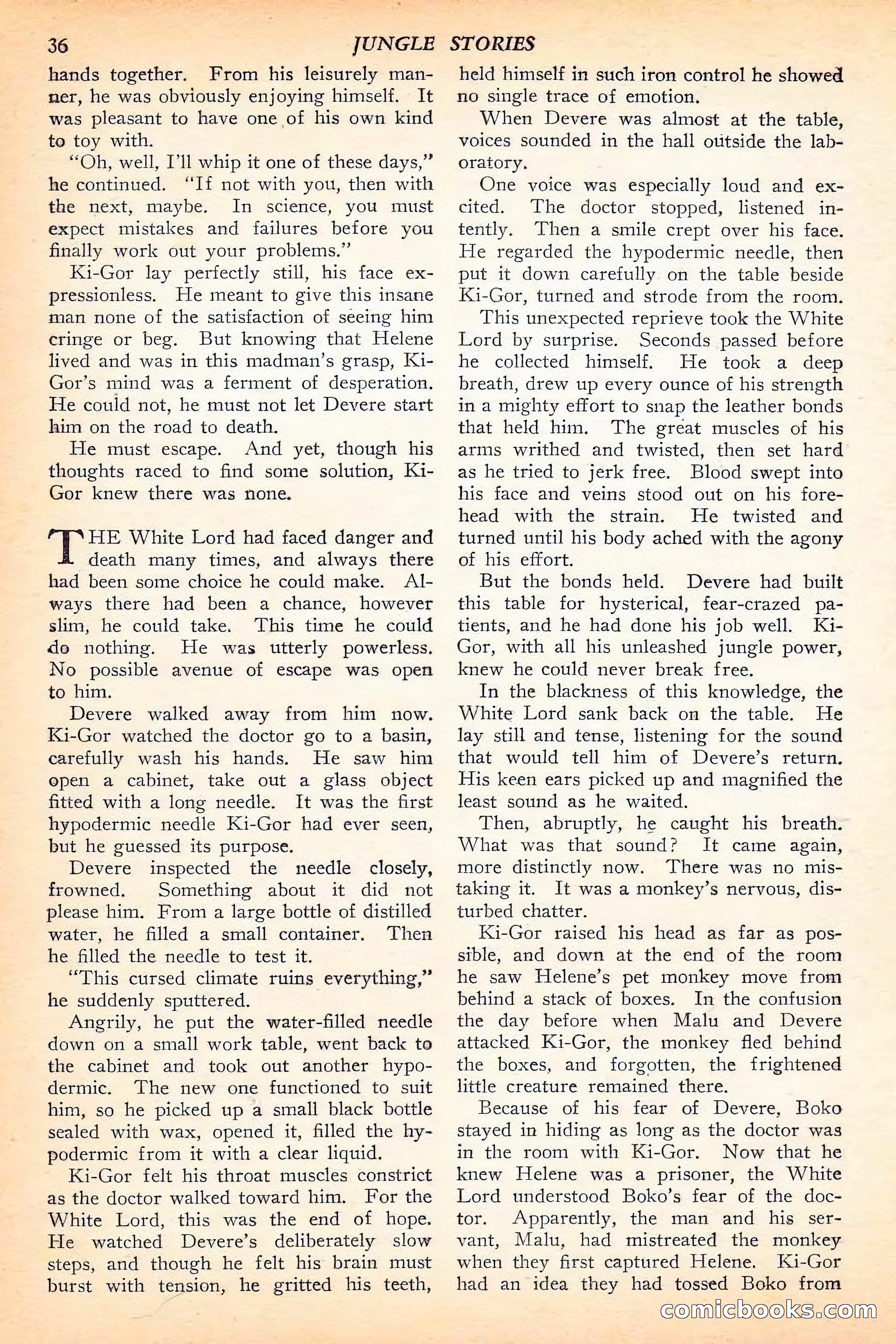 Jungle Stories, Spring 1946 — page 38 of 132