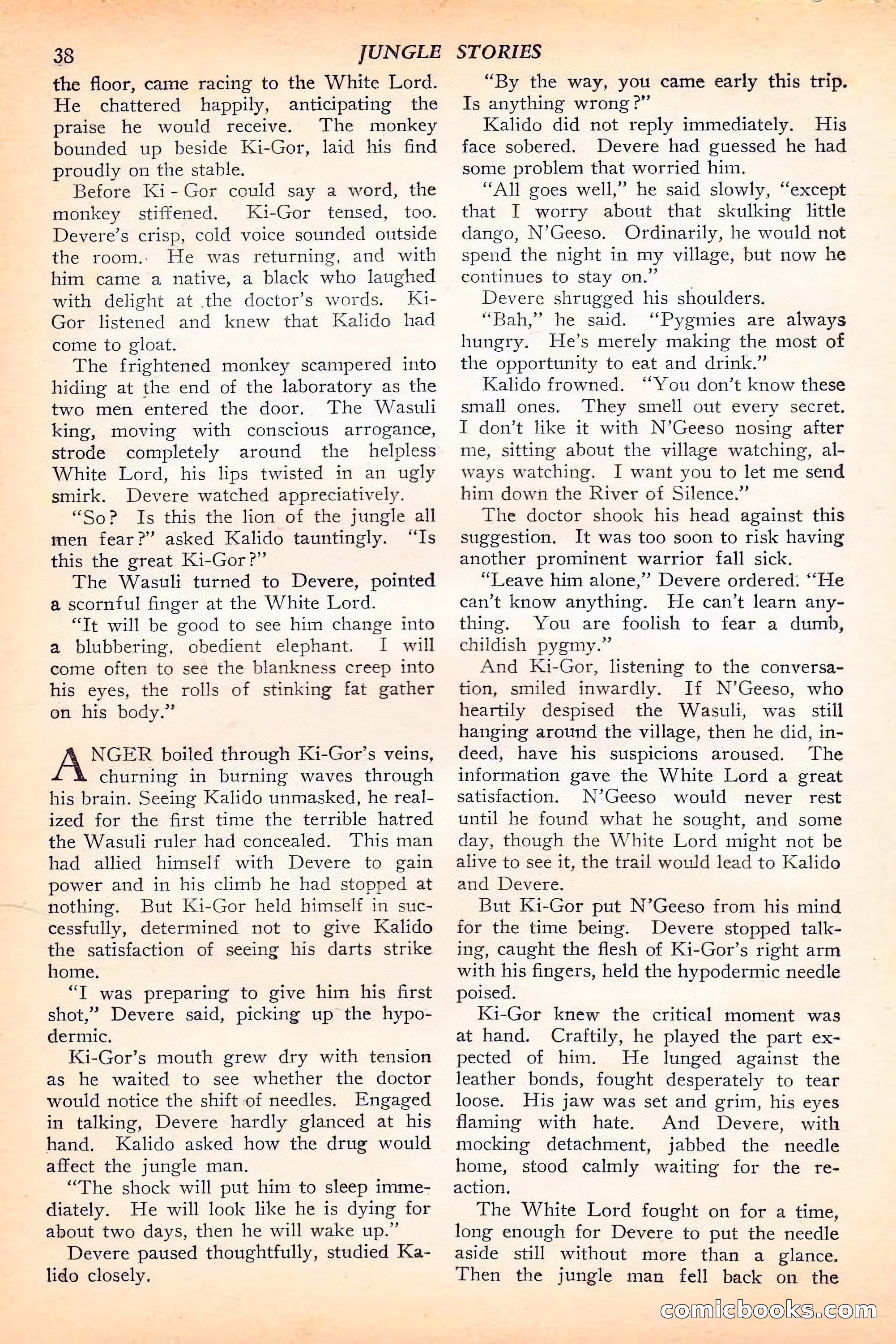 Jungle Stories, Spring 1946 — page 40 of 132