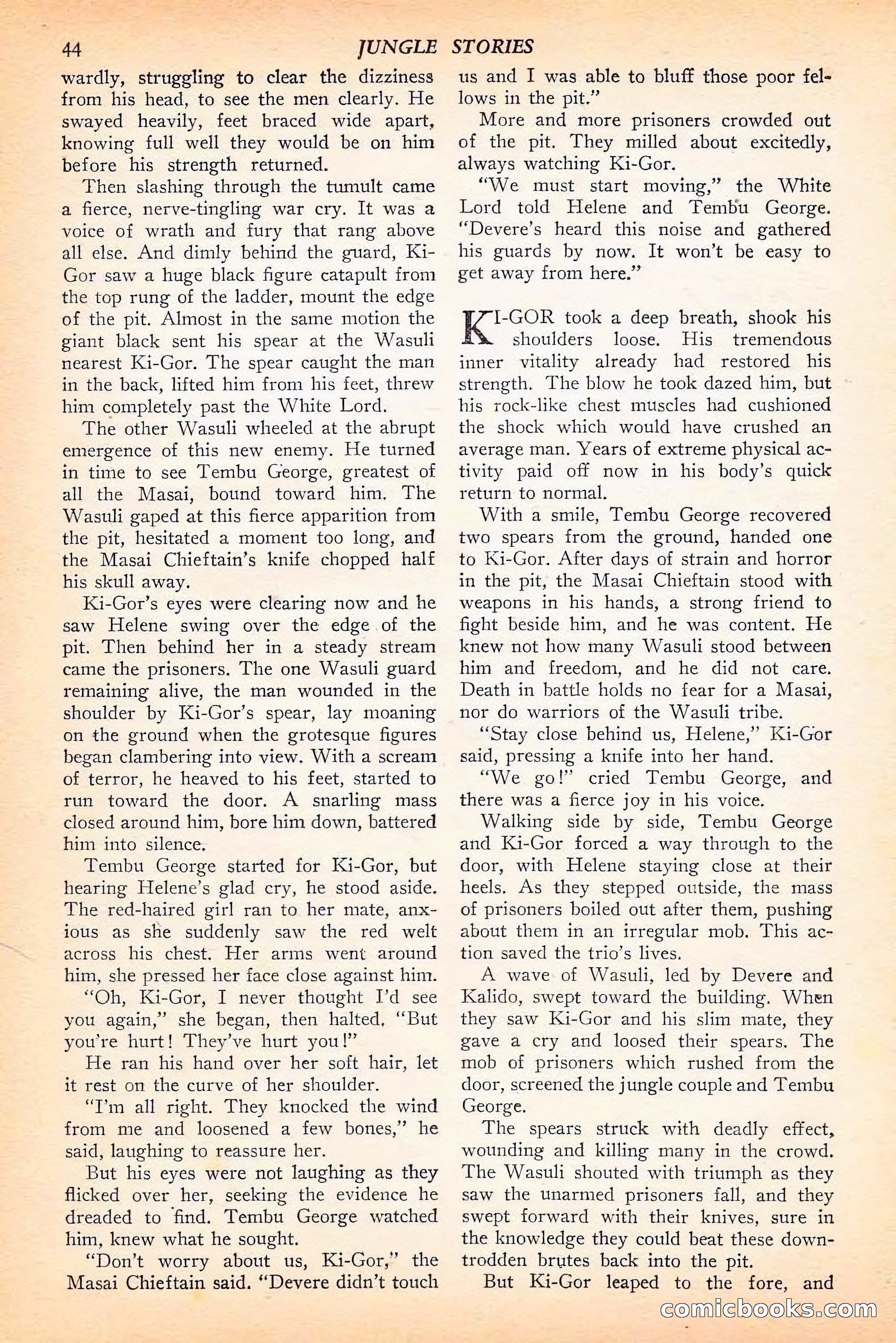 Jungle Stories, Spring 1946 — page 46 of 132