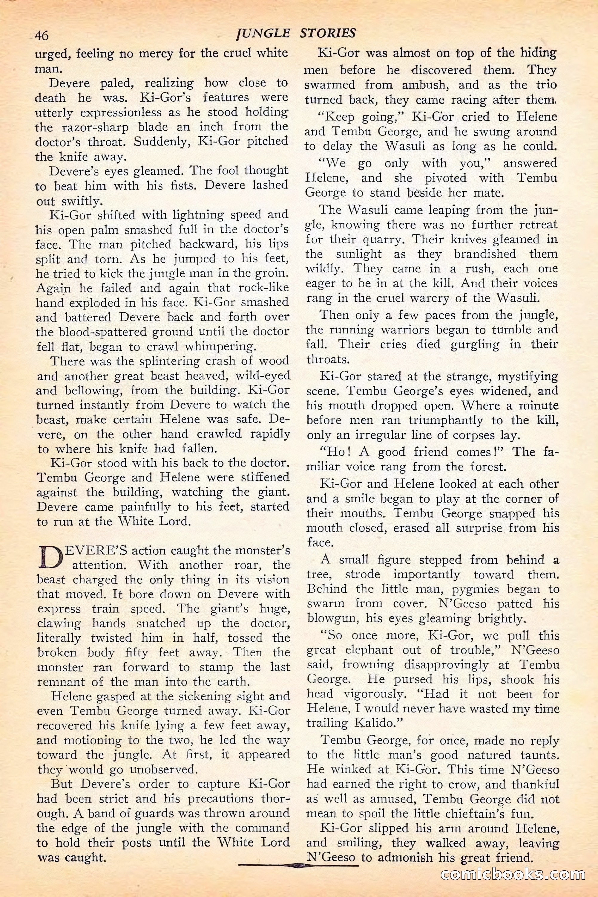 Jungle Stories, Spring 1946 — page 48 of 132