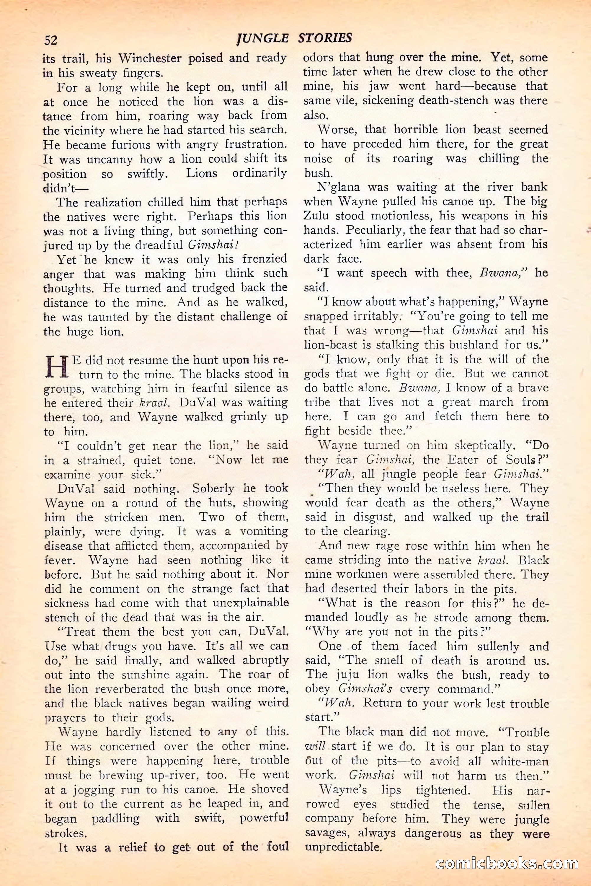 Jungle Stories, Spring 1946 — page 54 of 132