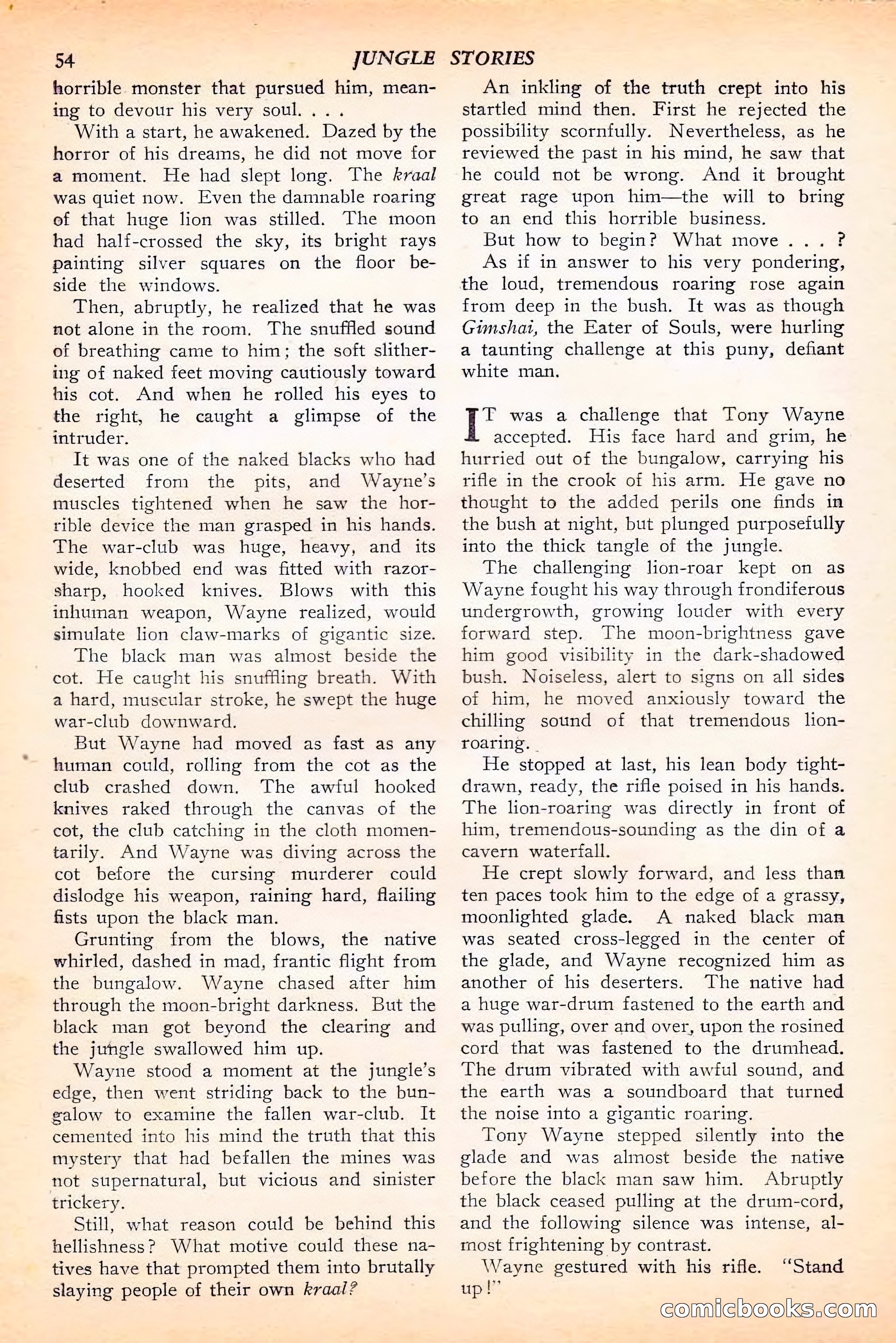 Jungle Stories, Spring 1946 — page 56 of 132