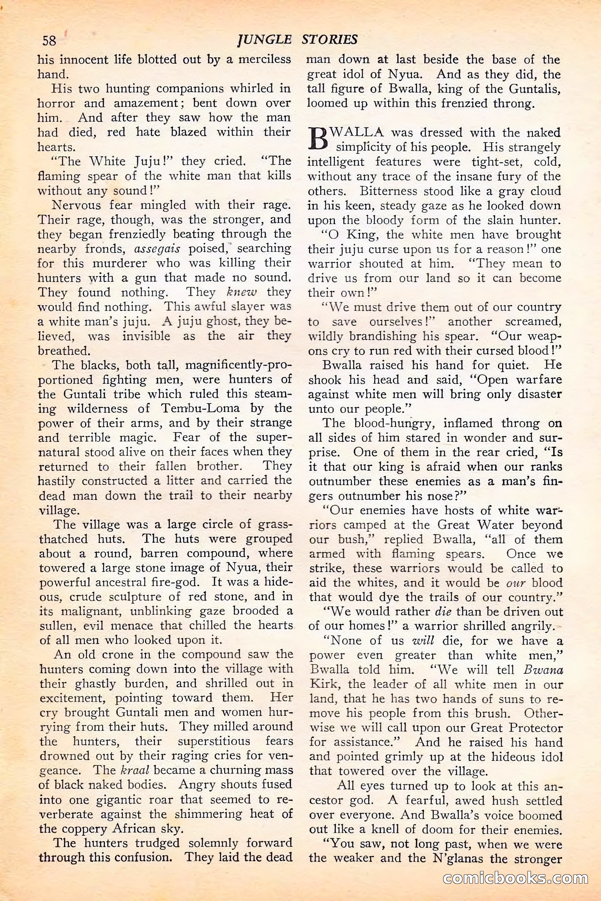 Jungle Stories, Spring 1946 — page 60 of 132