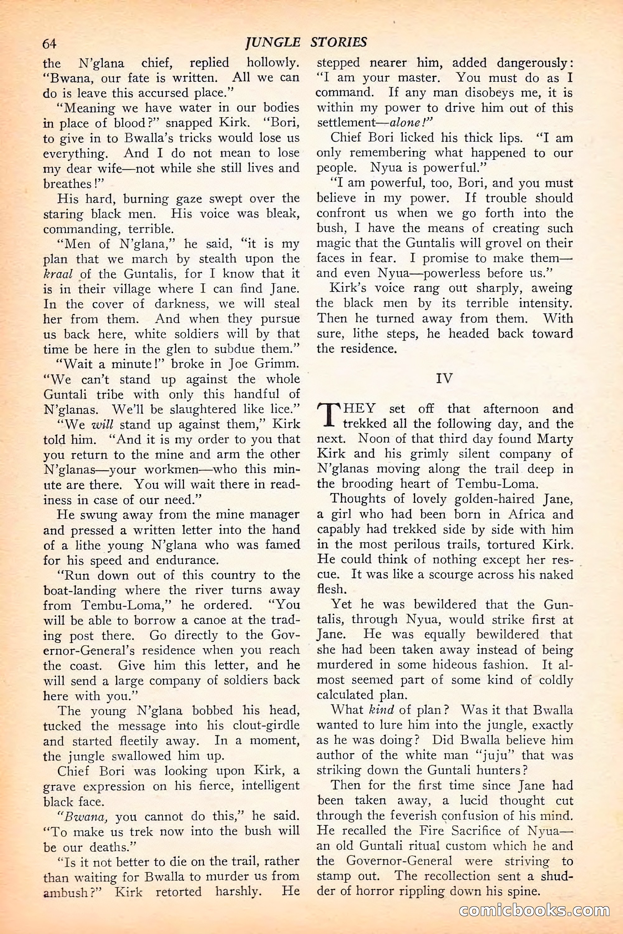 Jungle Stories, Spring 1946 — page 66 of 132