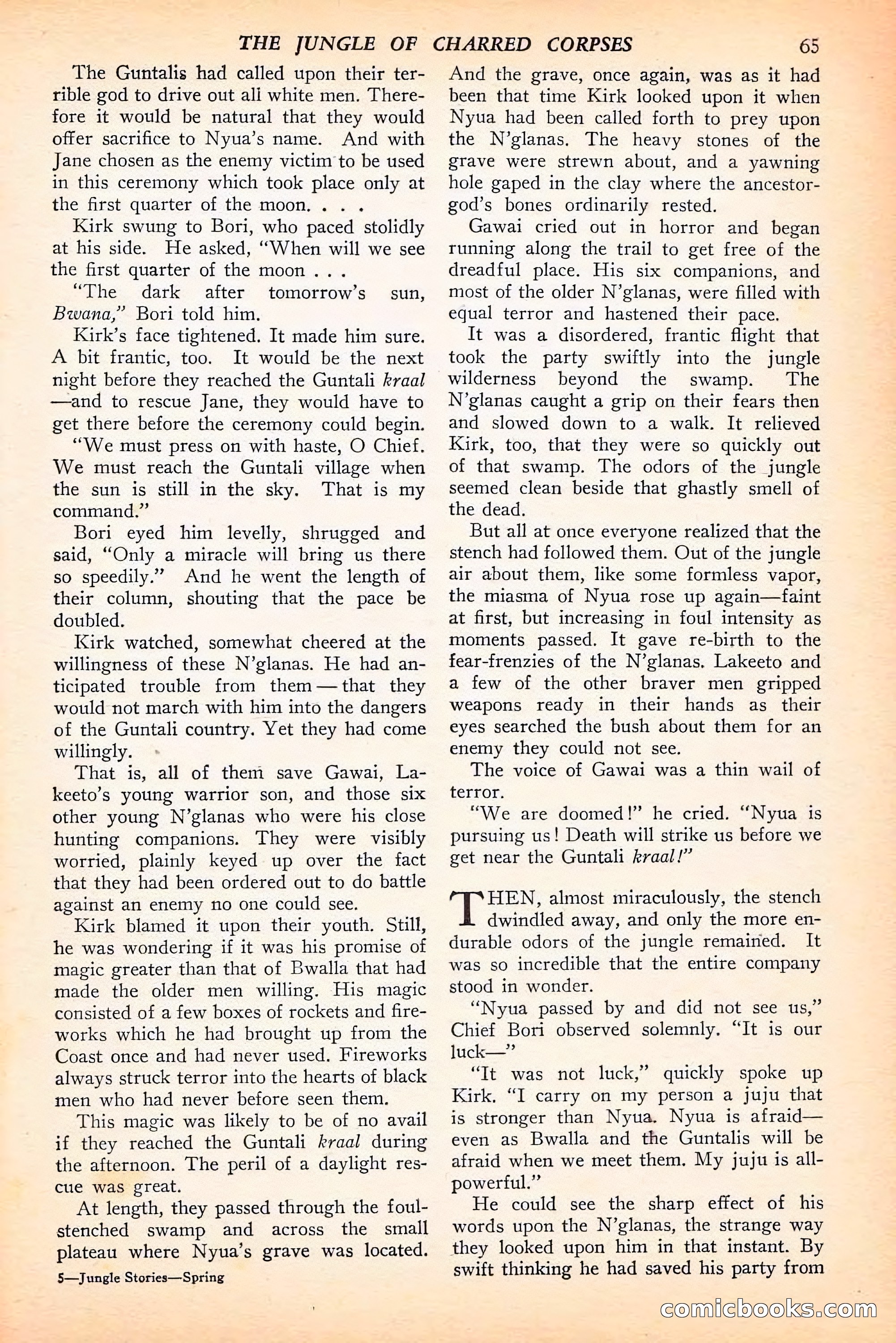 Jungle Stories, Spring 1946 — page 67 of 132