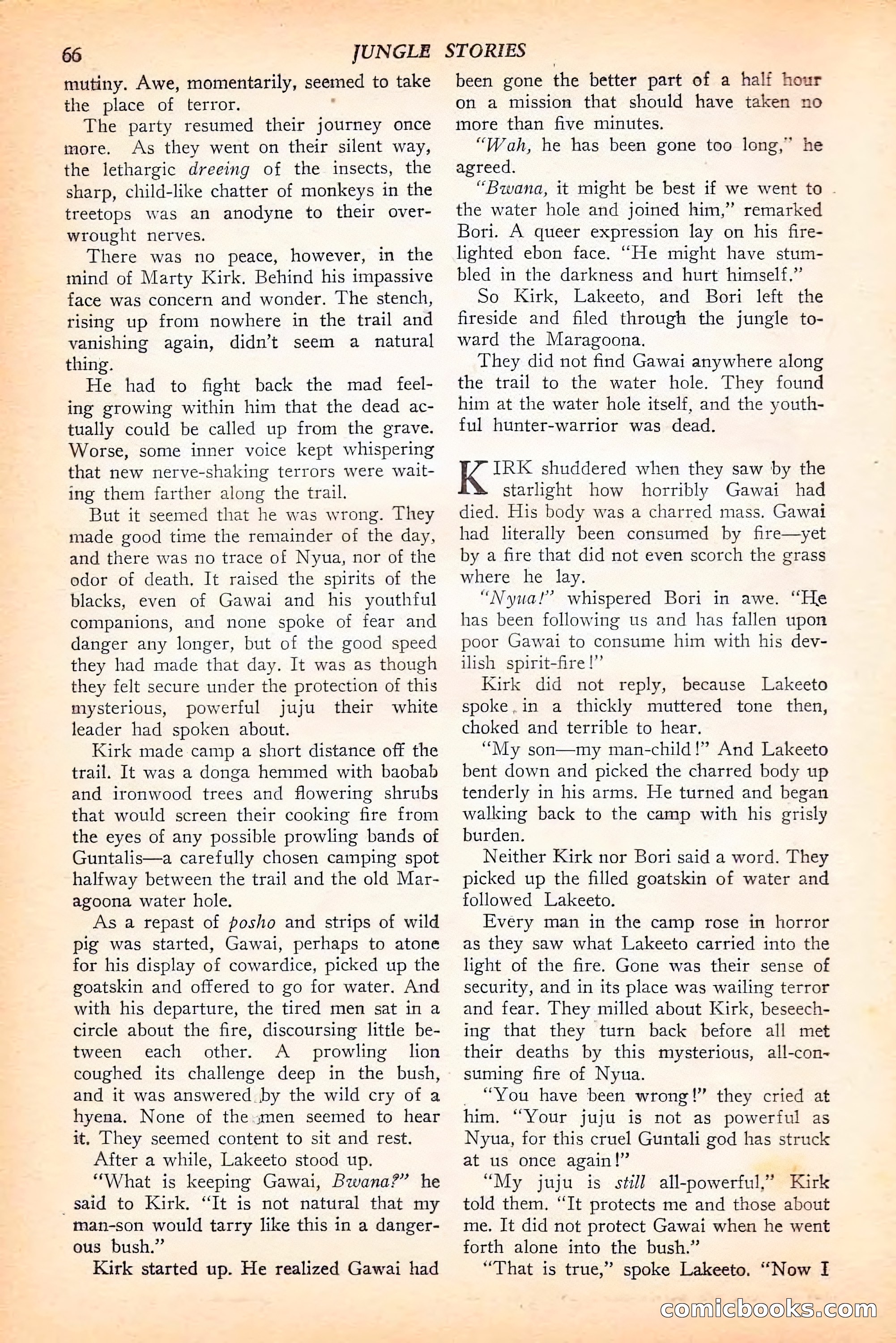 Jungle Stories, Spring 1946 — page 68 of 132