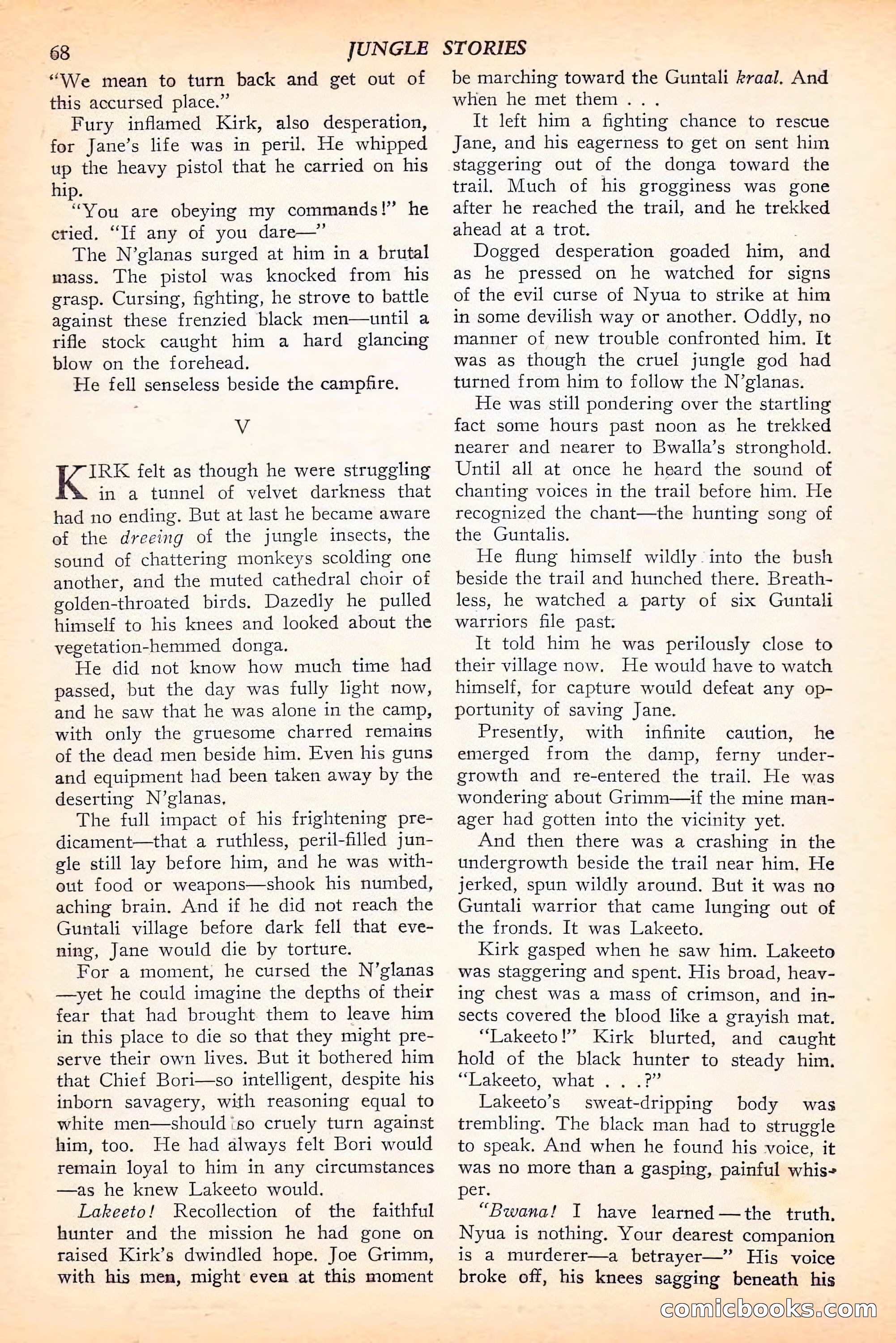 Jungle Stories, Spring 1946 — page 70 of 132