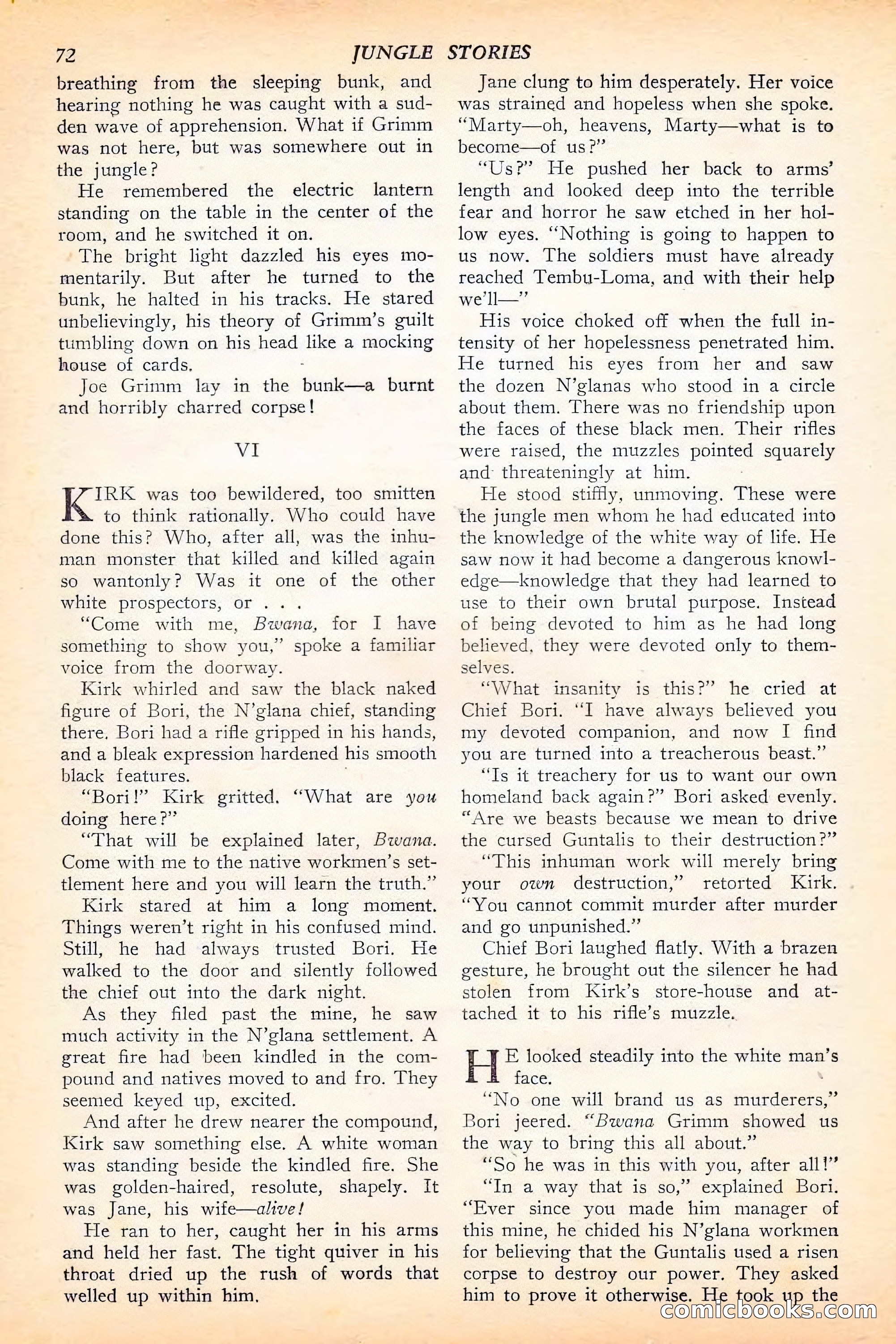 Jungle Stories, Spring 1946 — page 74 of 132