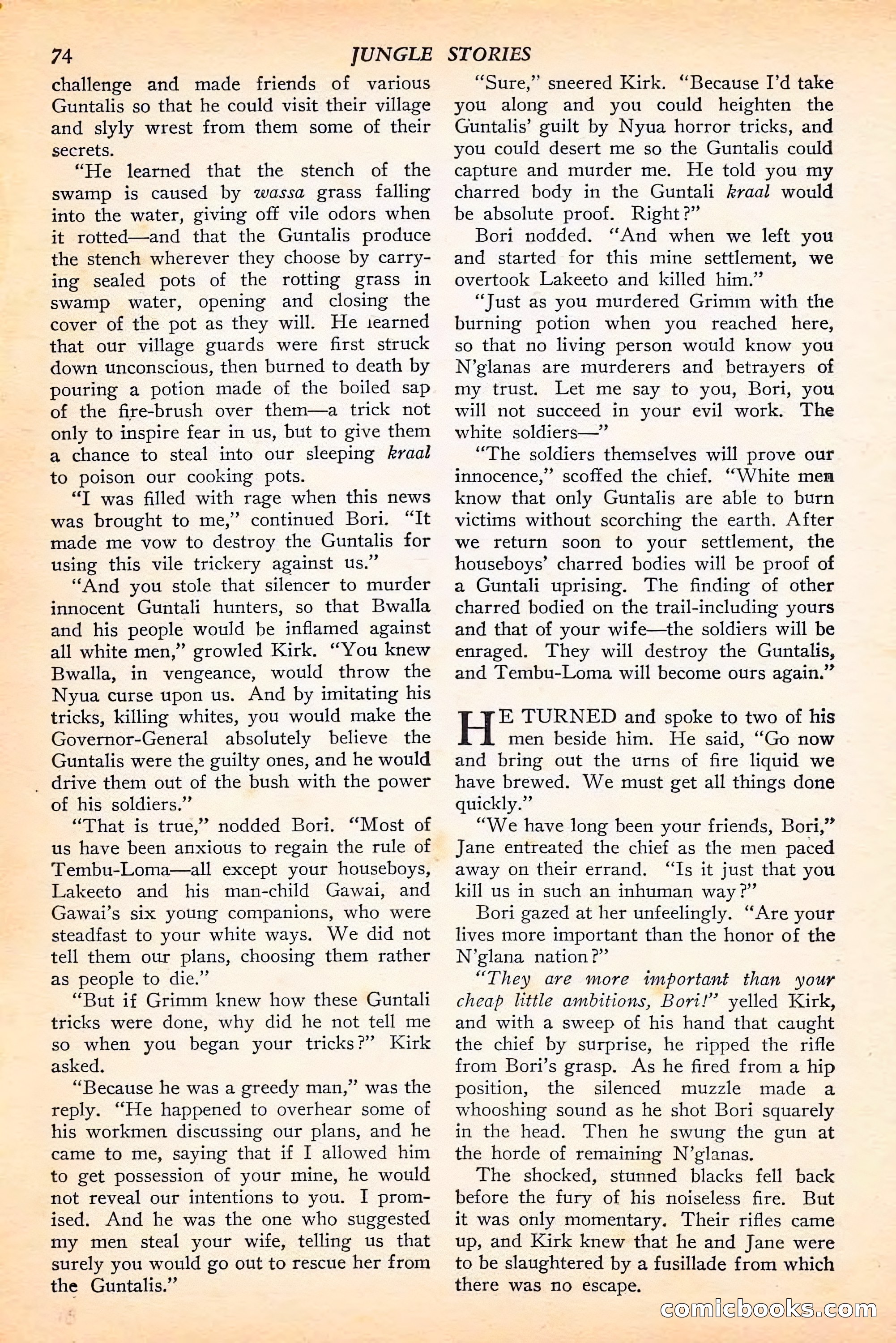 Jungle Stories, Spring 1946 — page 76 of 132