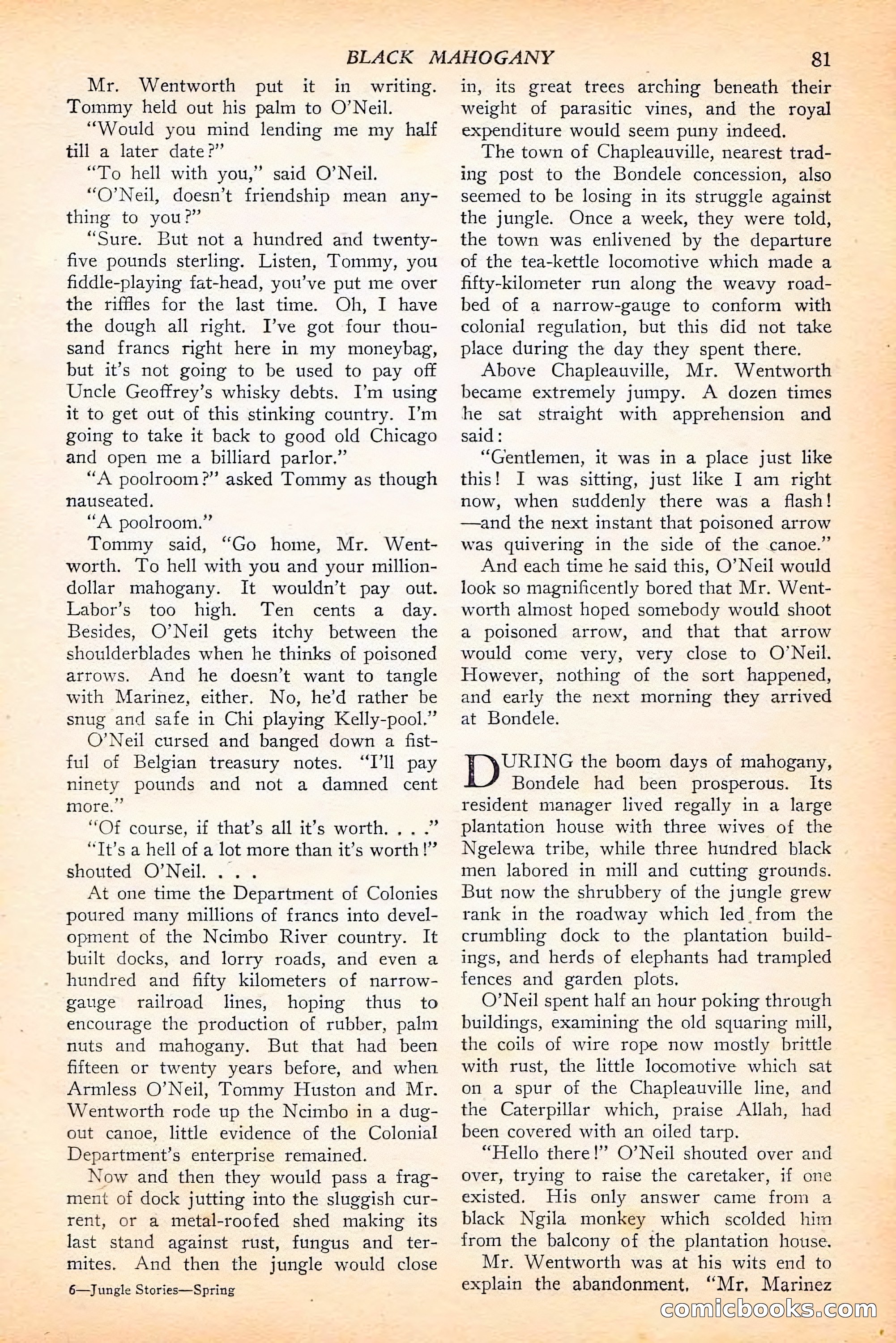 Jungle Stories, Spring 1946 — page 83 of 132