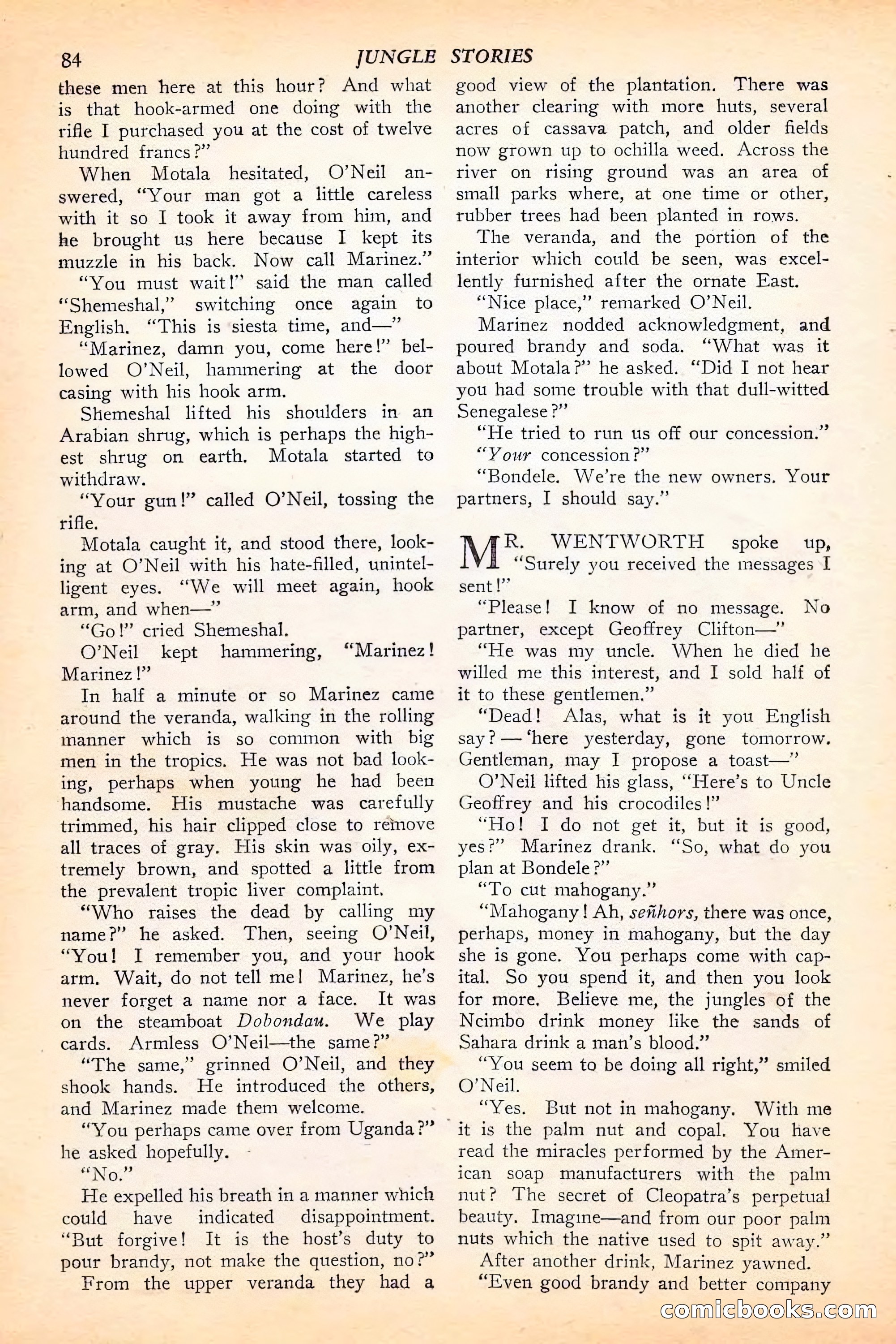 Jungle Stories, Spring 1946 — page 86 of 132