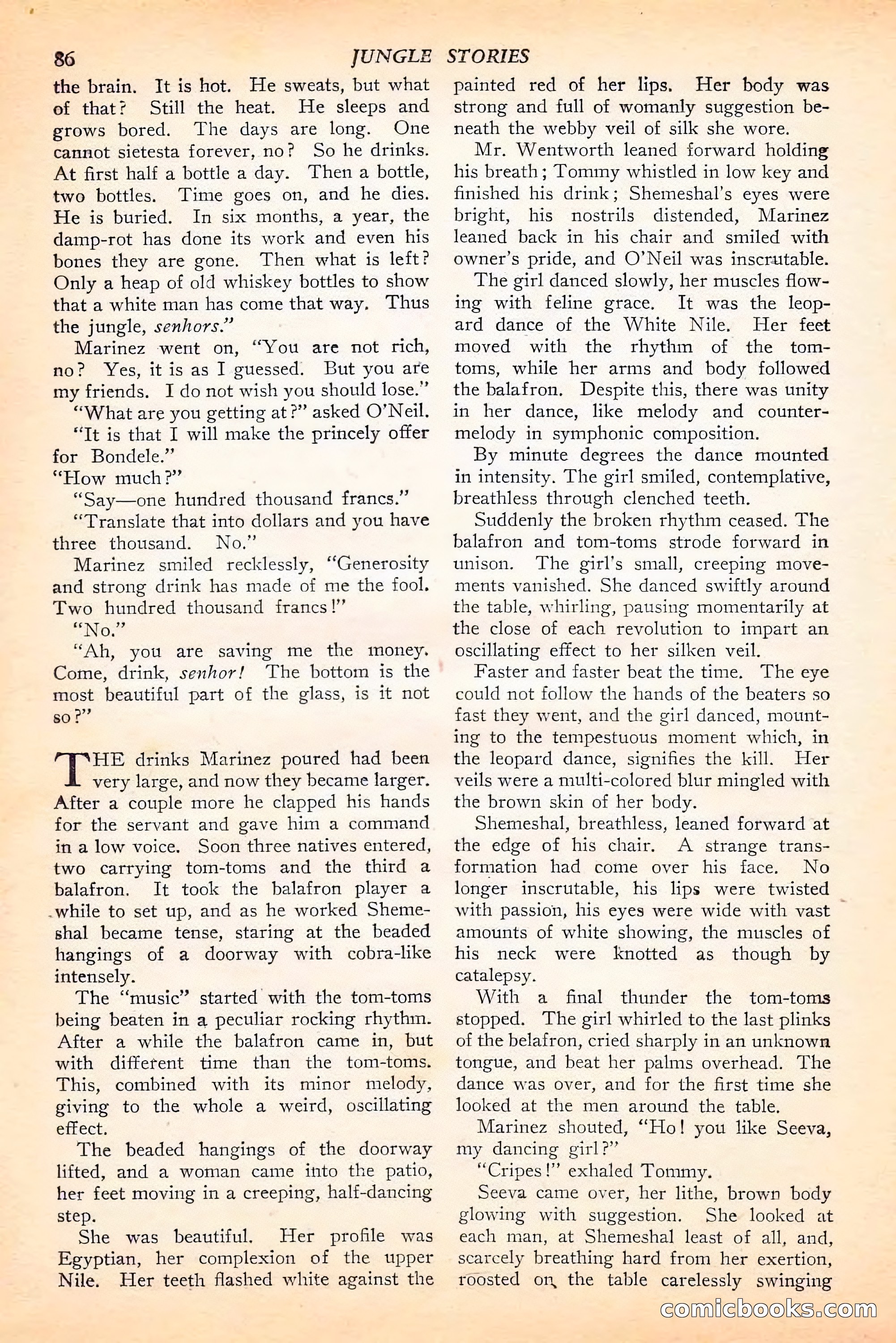 Jungle Stories, Spring 1946 — page 88 of 132