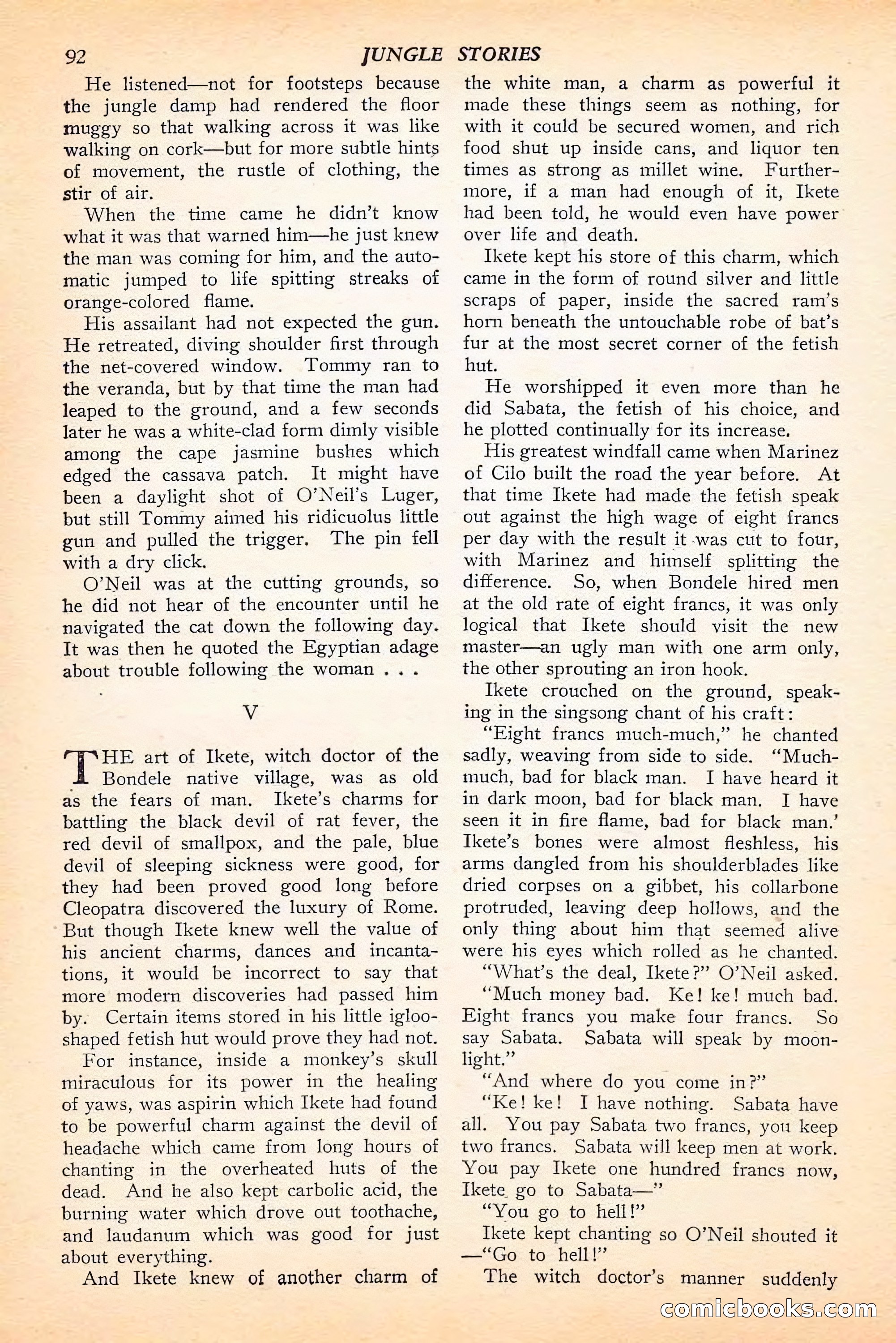 Jungle Stories, Spring 1946 — page 94 of 132