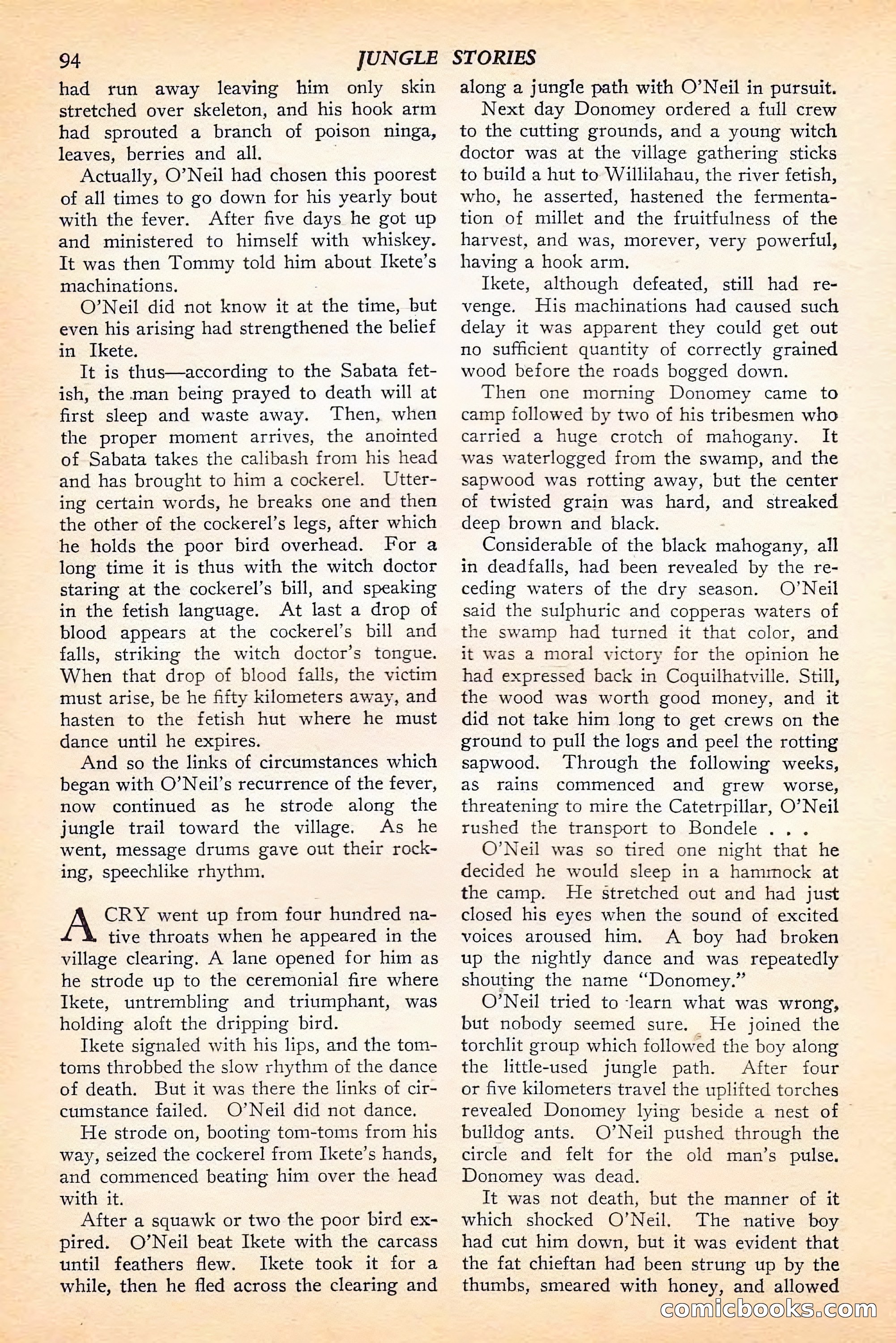 Jungle Stories, Spring 1946 — page 96 of 132