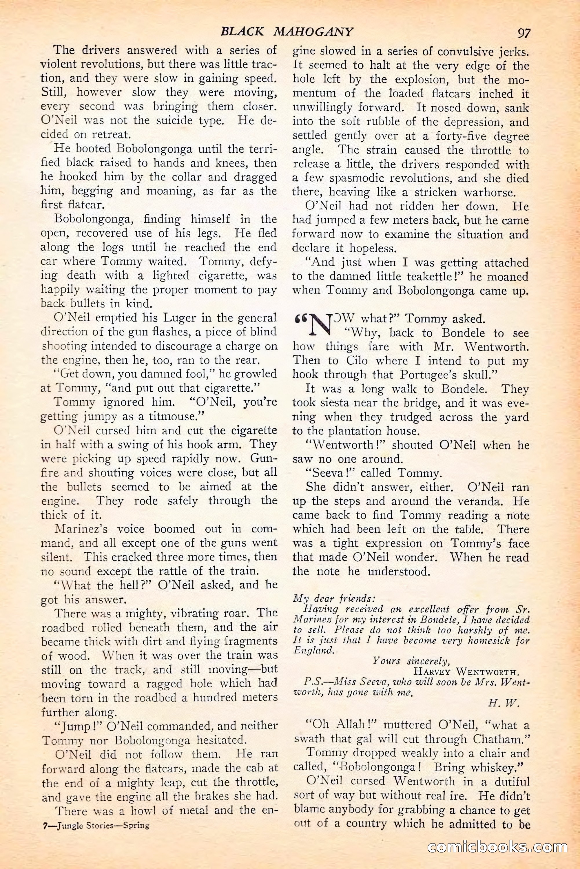 Jungle Stories, Spring 1946 — page 99 of 132
