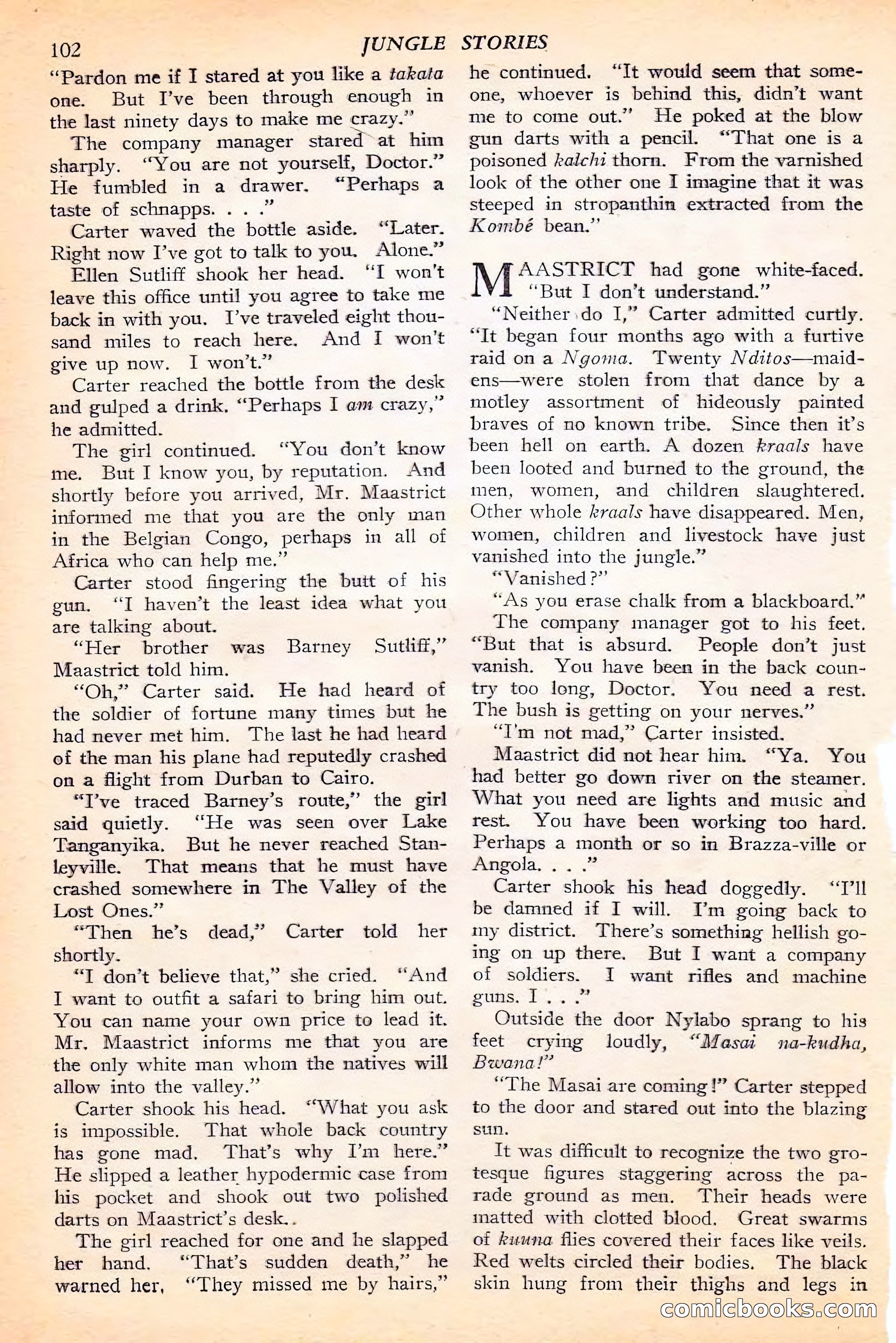 Jungle Stories, Spring 1946 — page 104 of 132