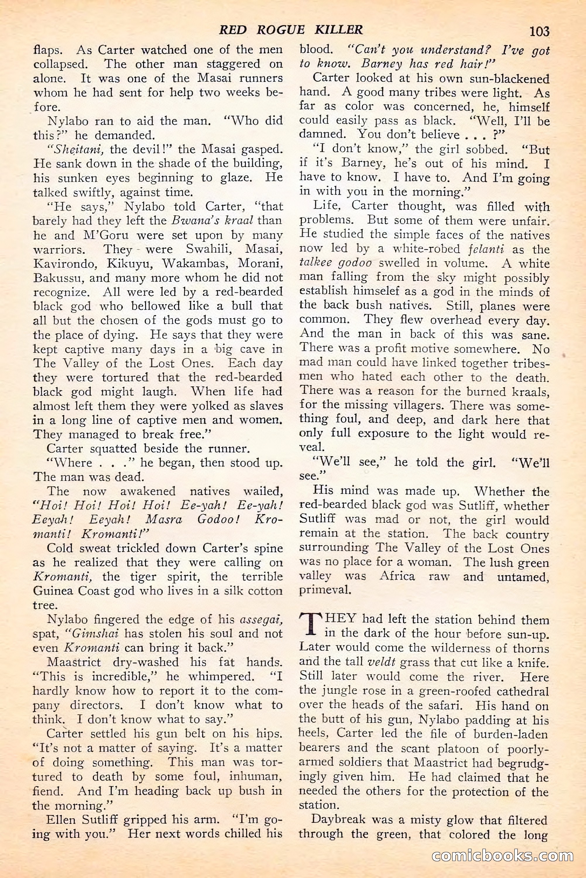 Jungle Stories, Spring 1946 — page 105 of 132