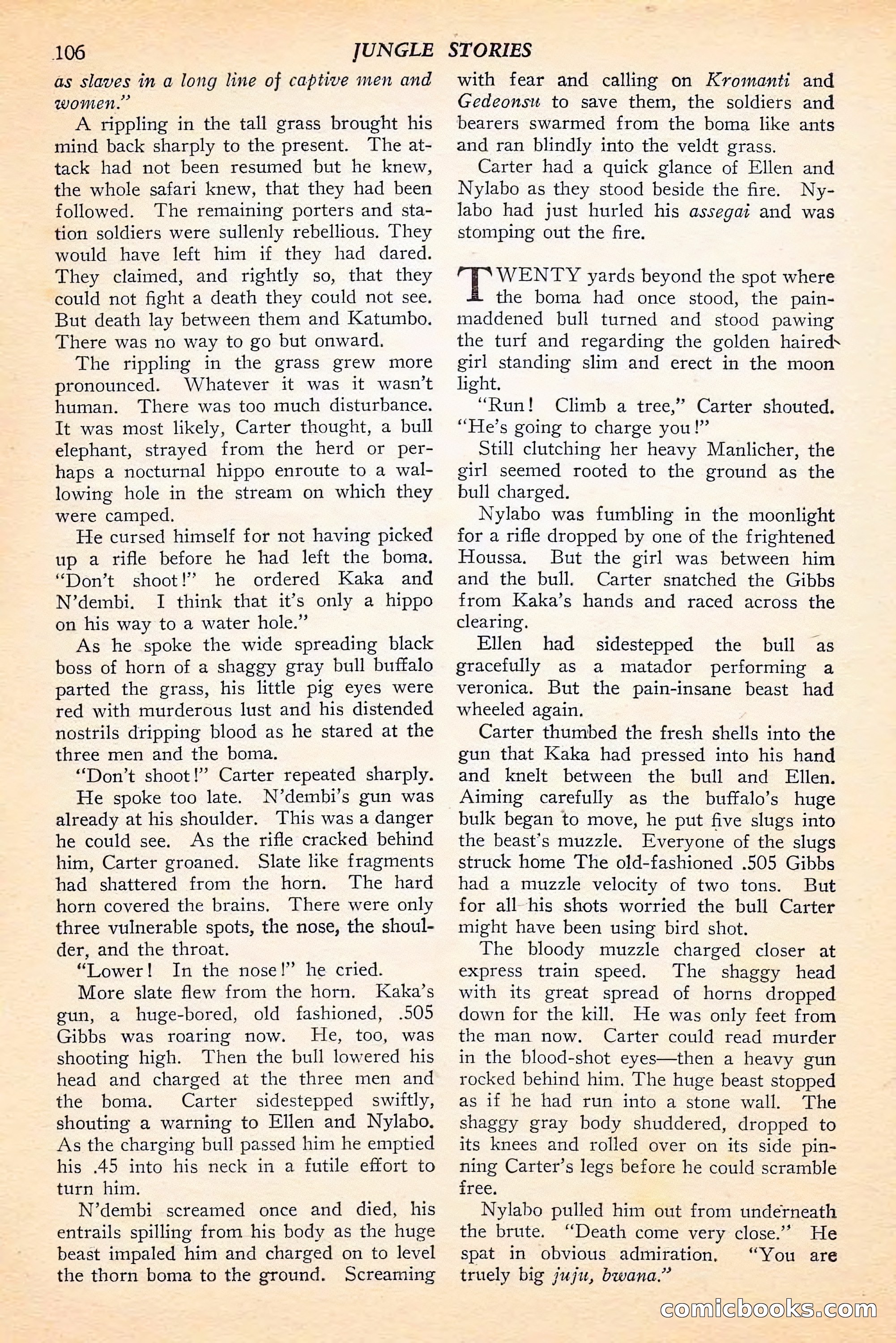 Jungle Stories, Spring 1946 — page 108 of 132