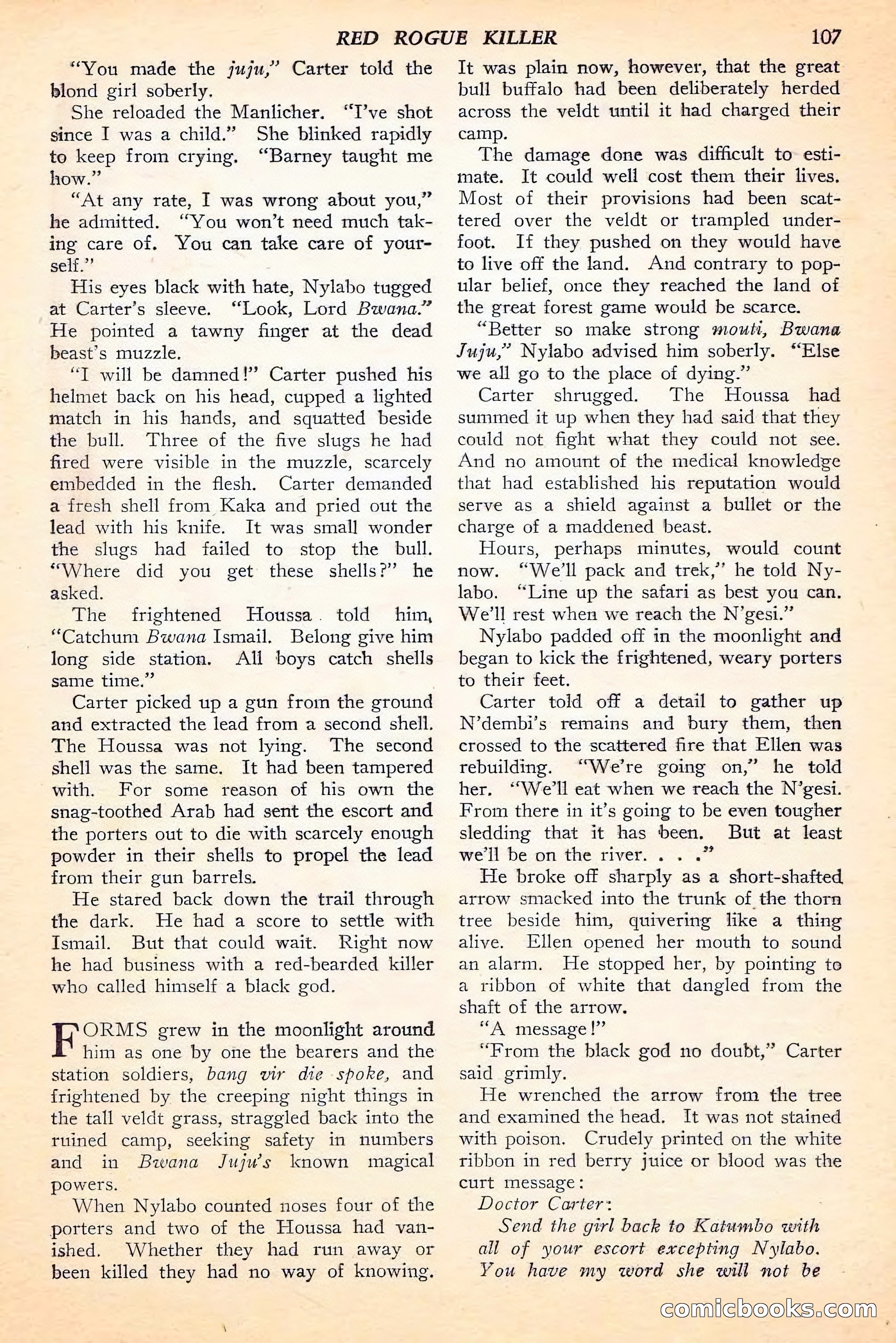 Jungle Stories, Spring 1946 — page 109 of 132