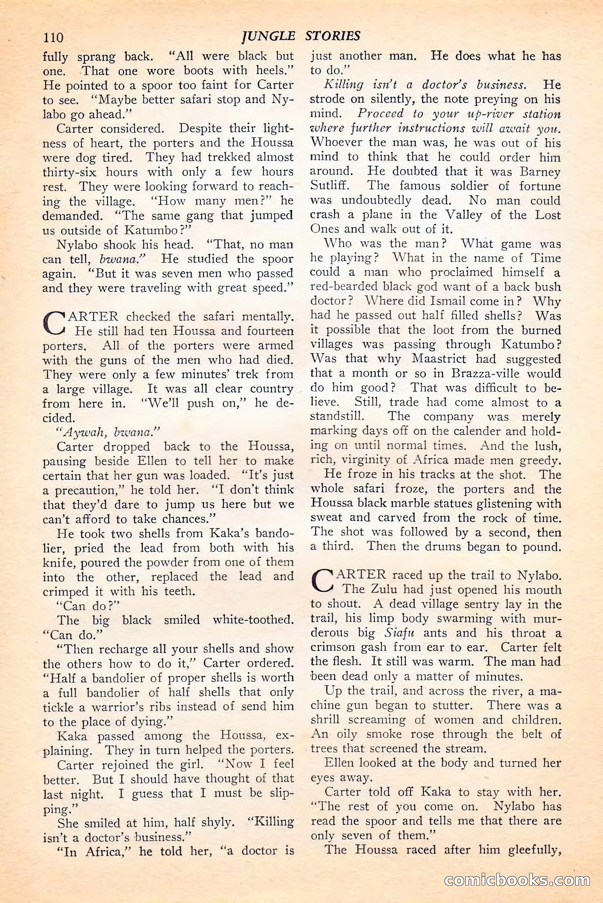 Jungle Stories, Spring 1946 — page 112 of 132