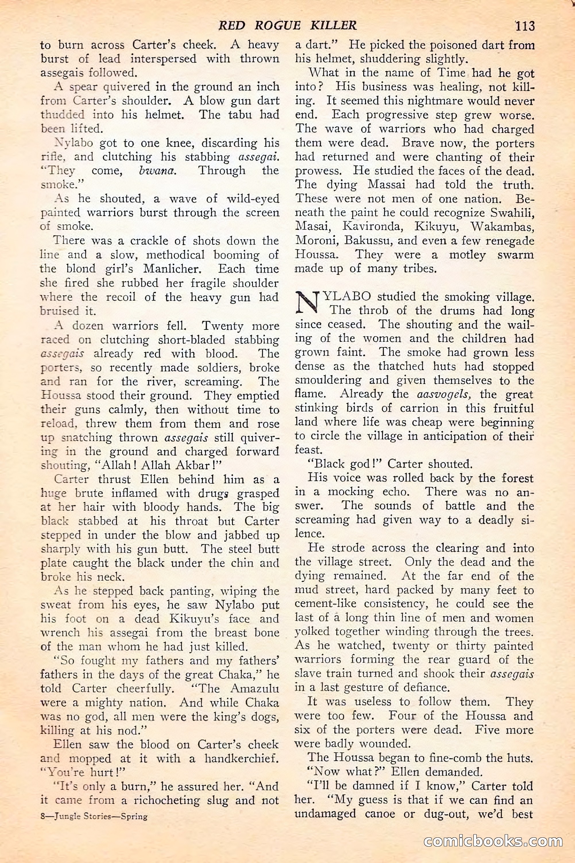 Jungle Stories, Spring 1946 — page 115 of 132